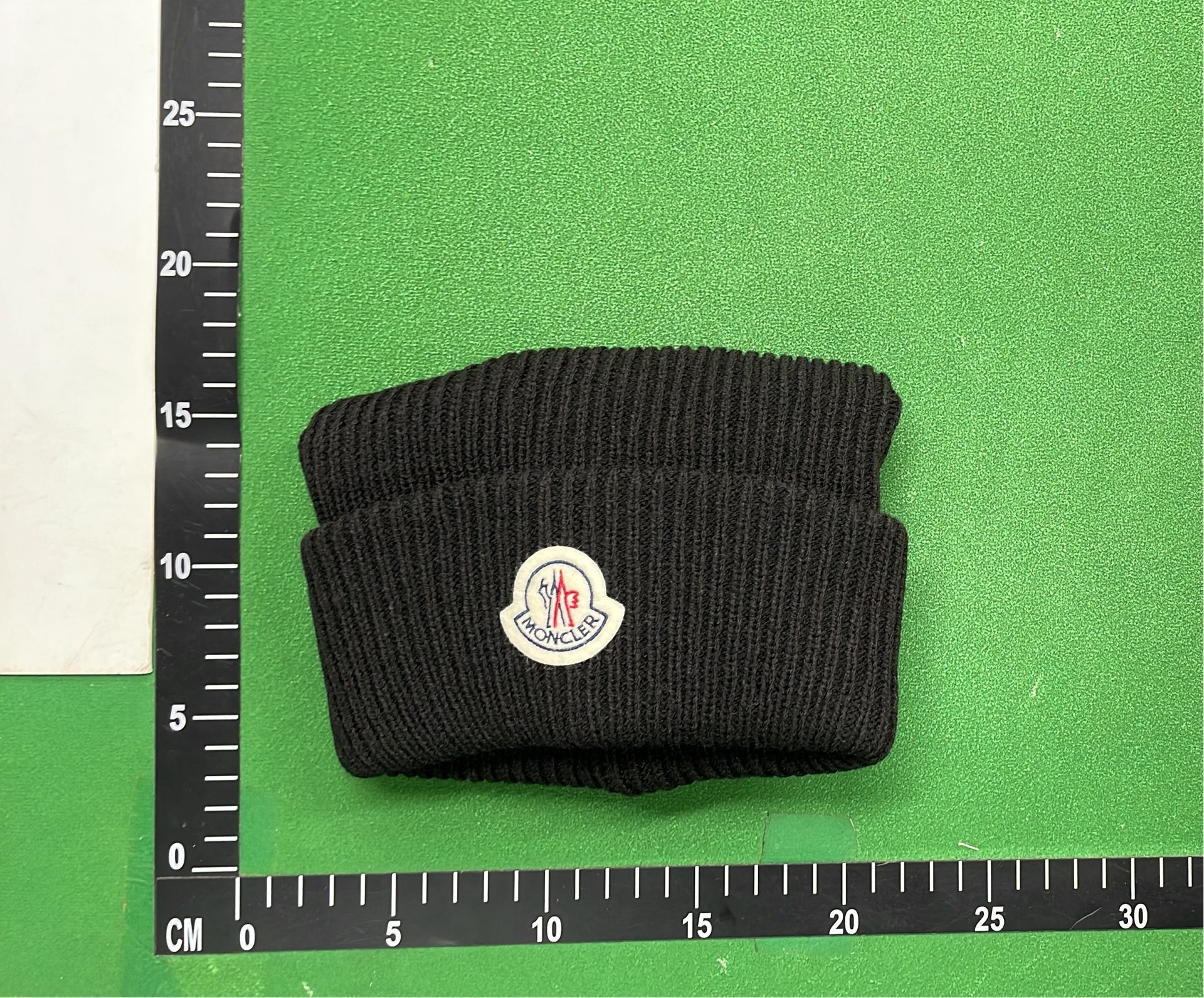 MONCLER Knit Beanie Hat with Logo Patch