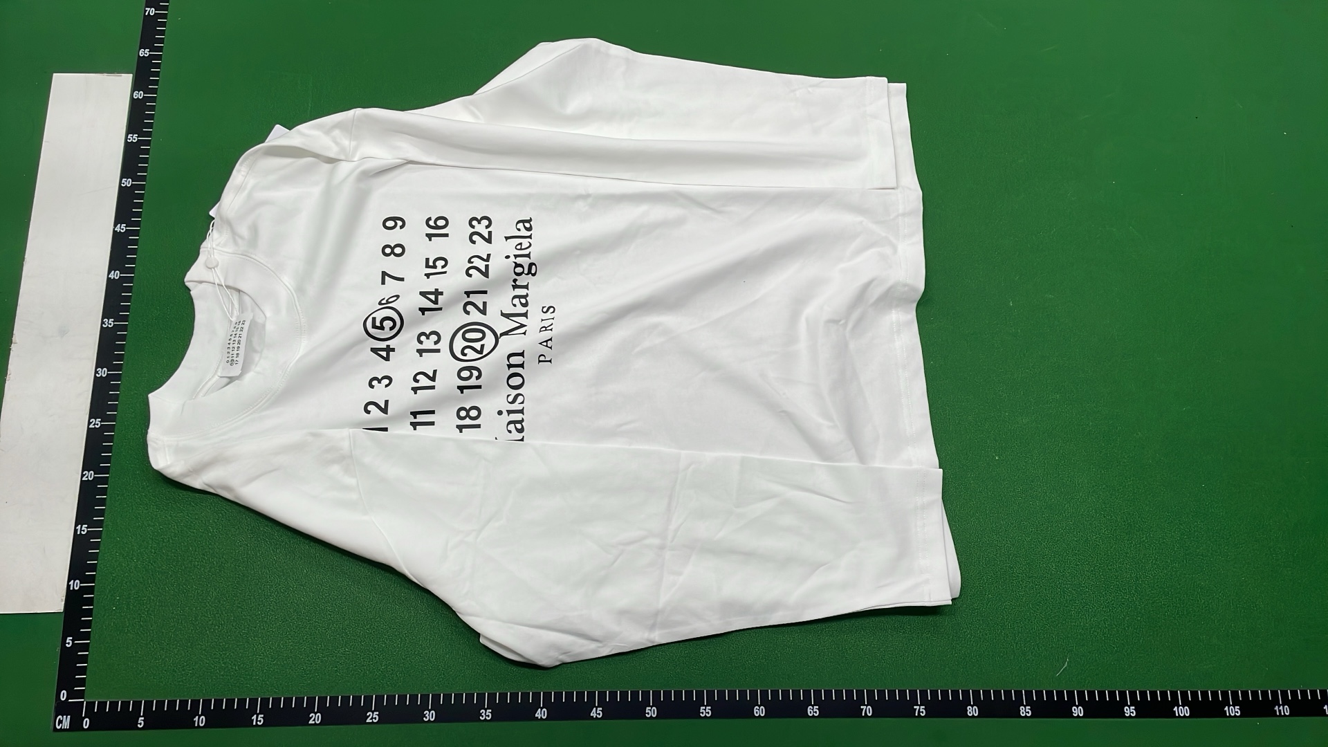 White Long Sleeve T-Shirt with Number Print