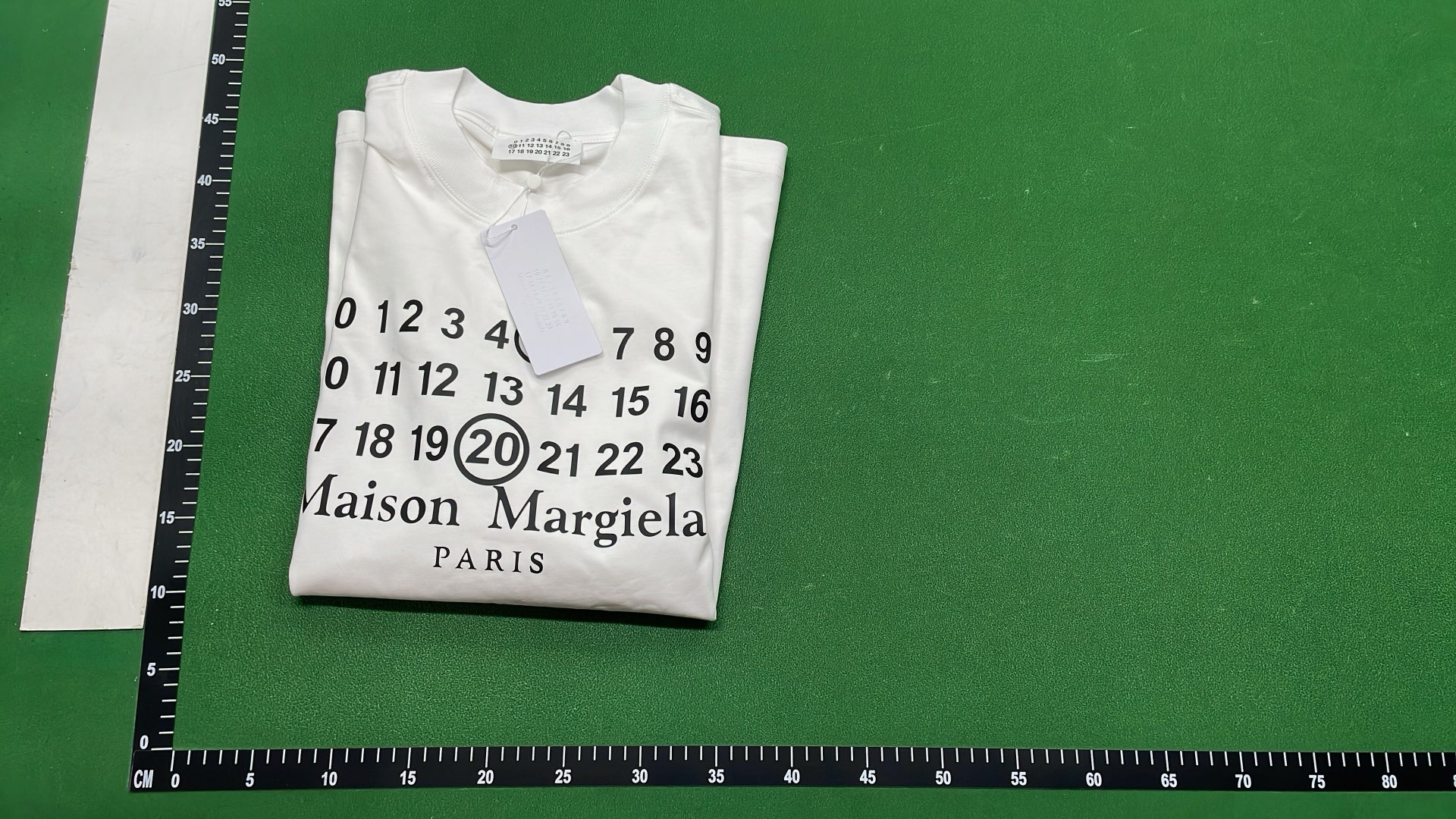 White Long Sleeve T-Shirt with Number Print