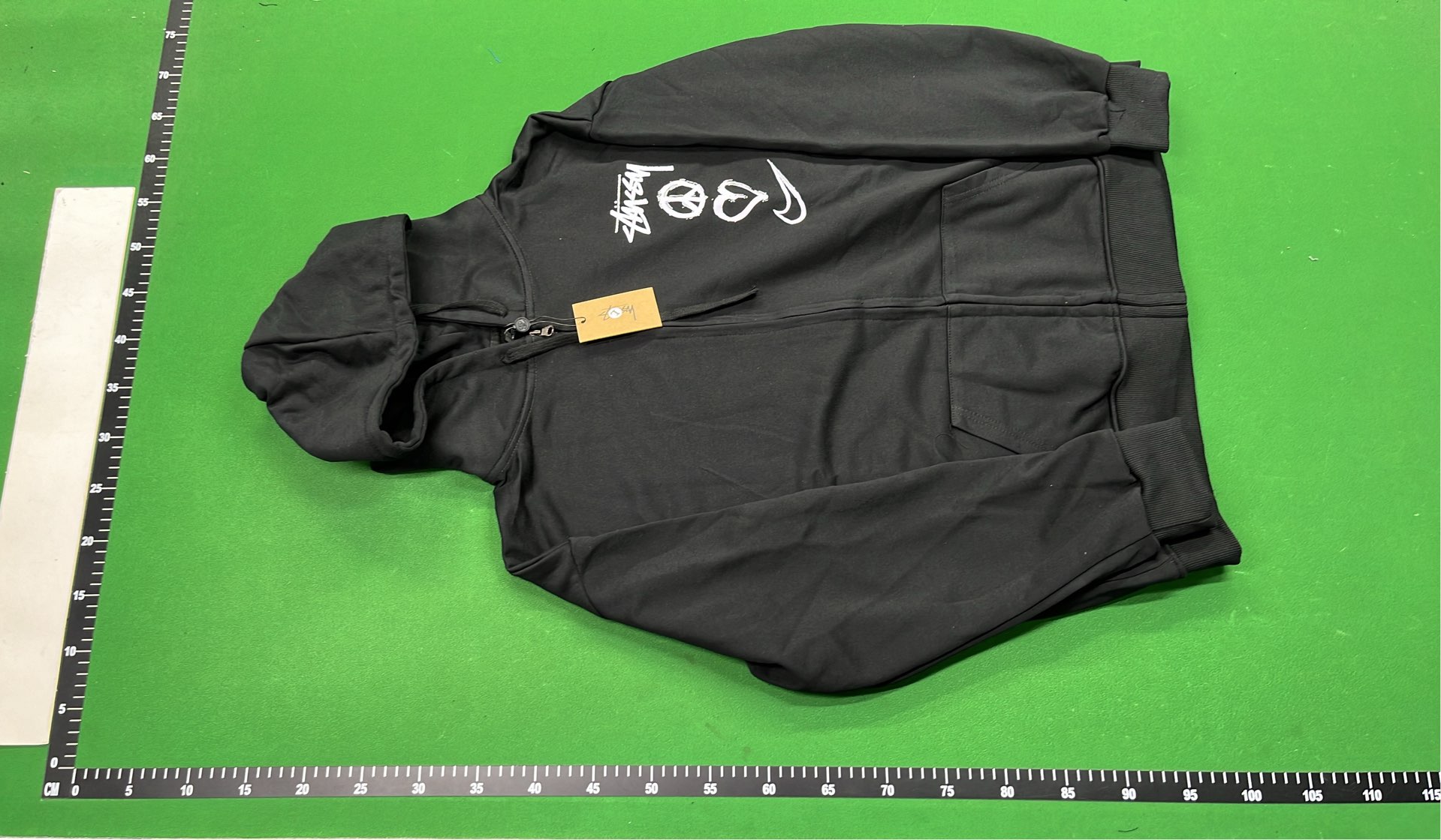 Stussy Dice Logo Zip-Up Hoodie - Navy Blue