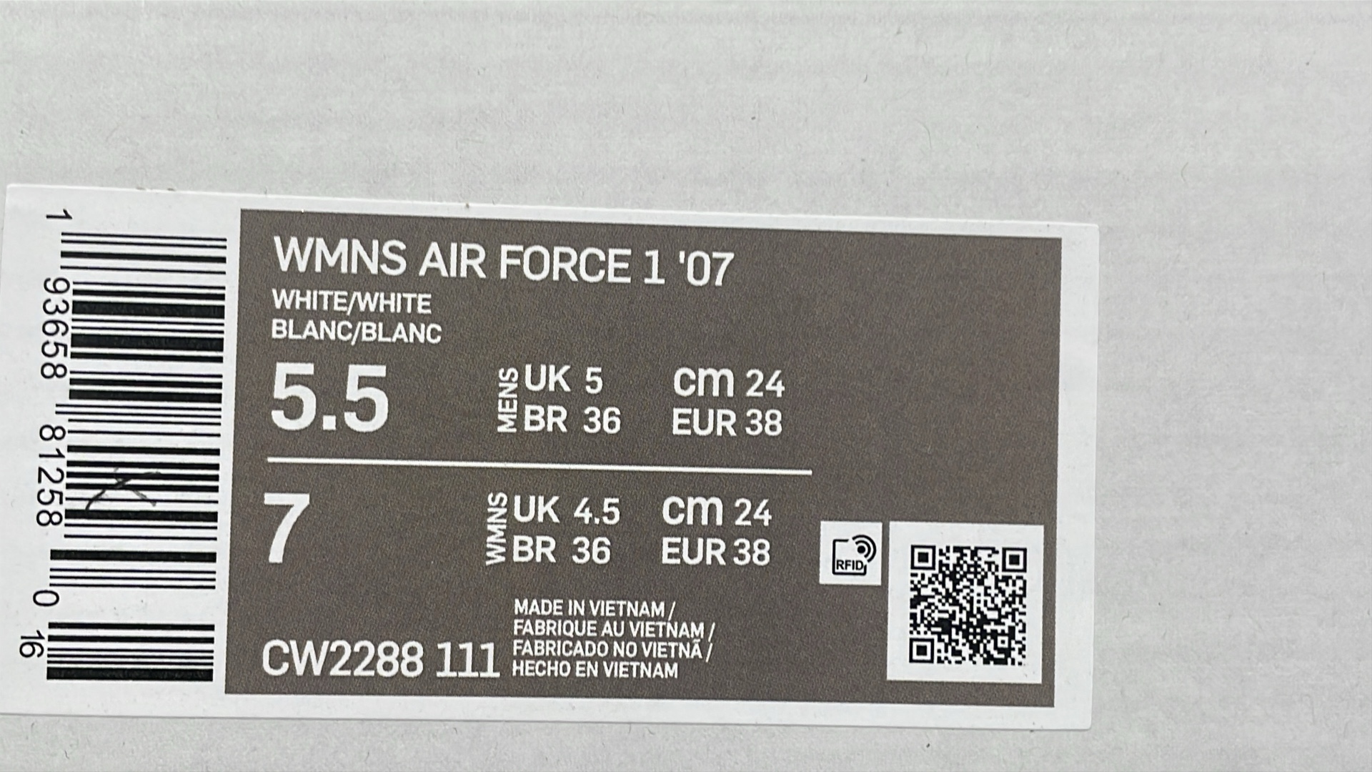 Nike Air Force 1 Low White Black Tan Red Supreme