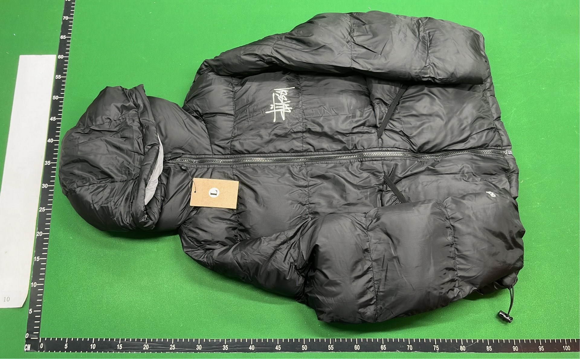 Stussy Puffer Jacket with Hood and Logo
