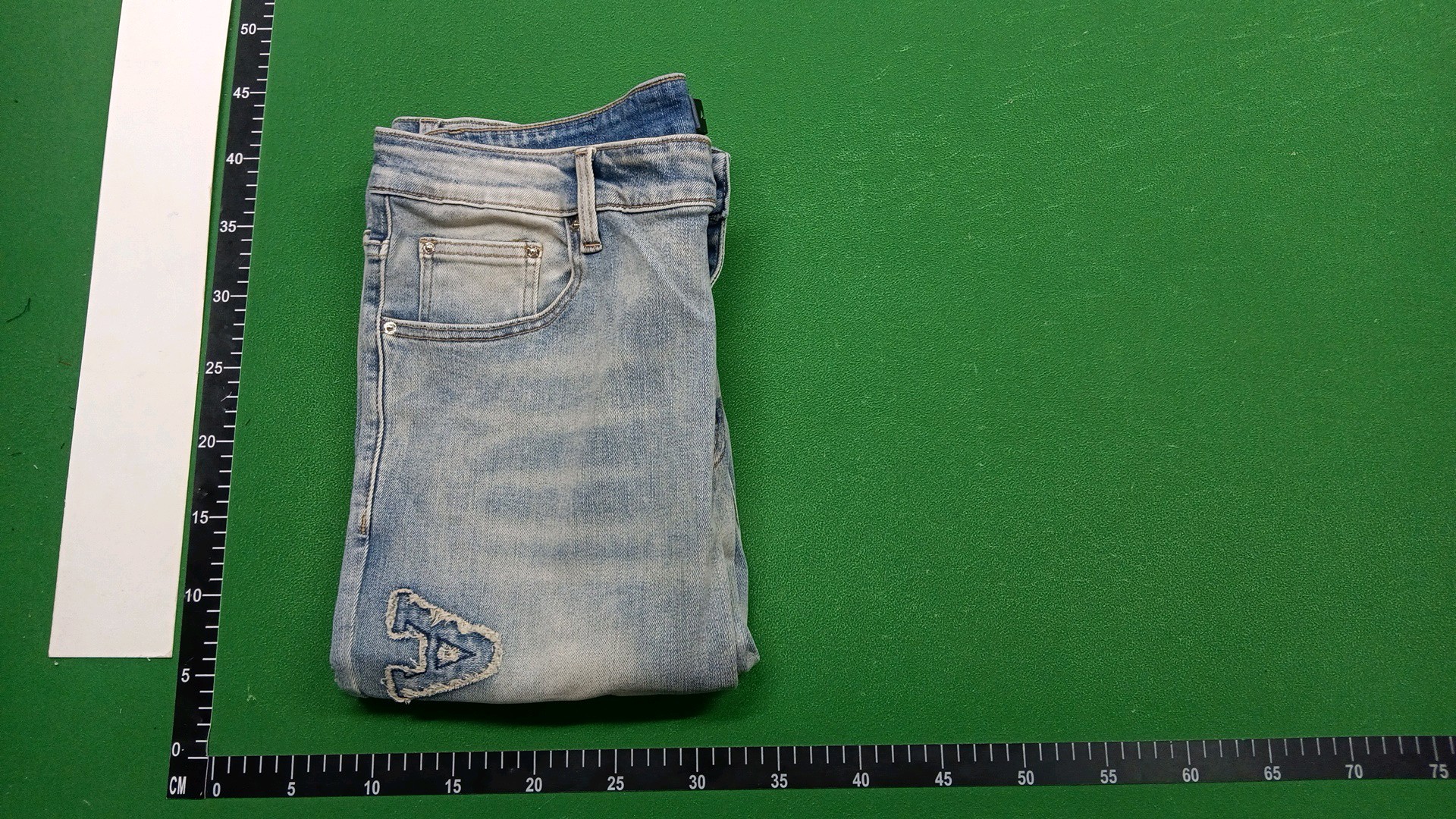 Distressed Denim Jeans with Embroidery and Rips