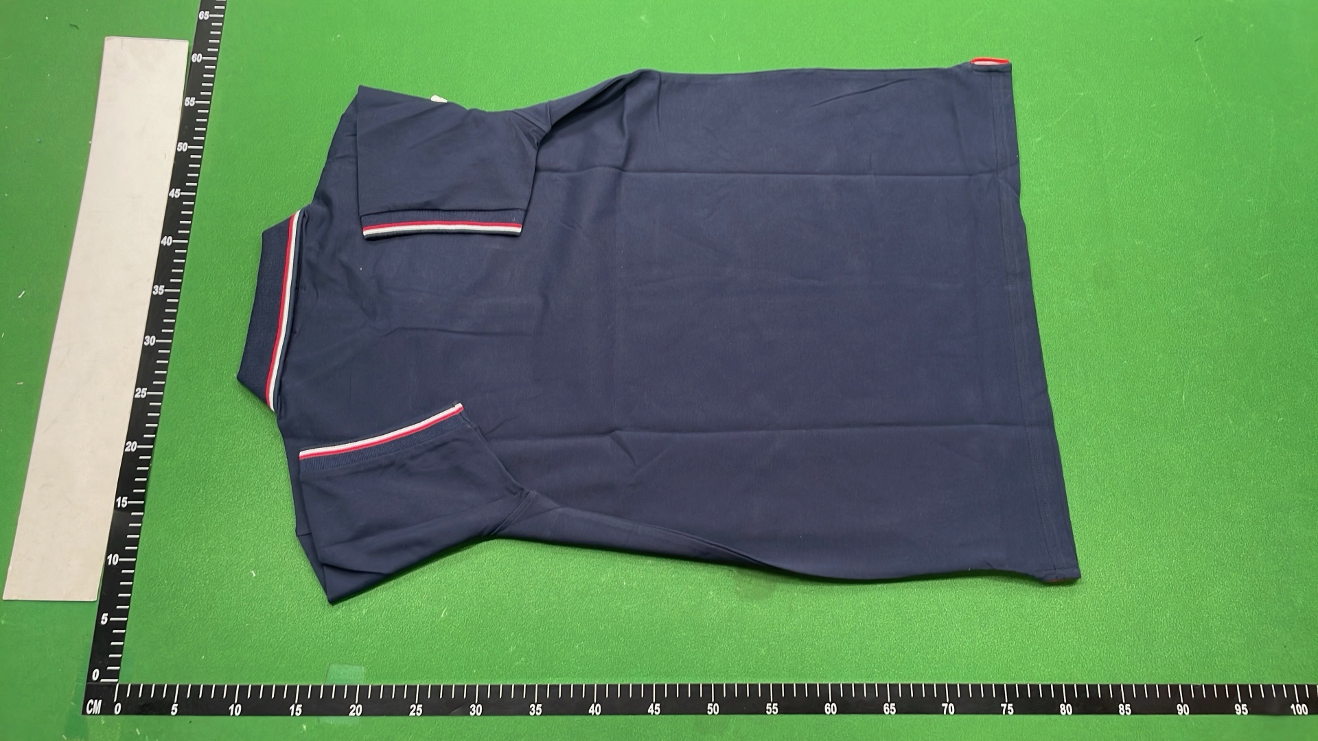 Moncler Men's Navy Polo Shirt with Logo and Trim