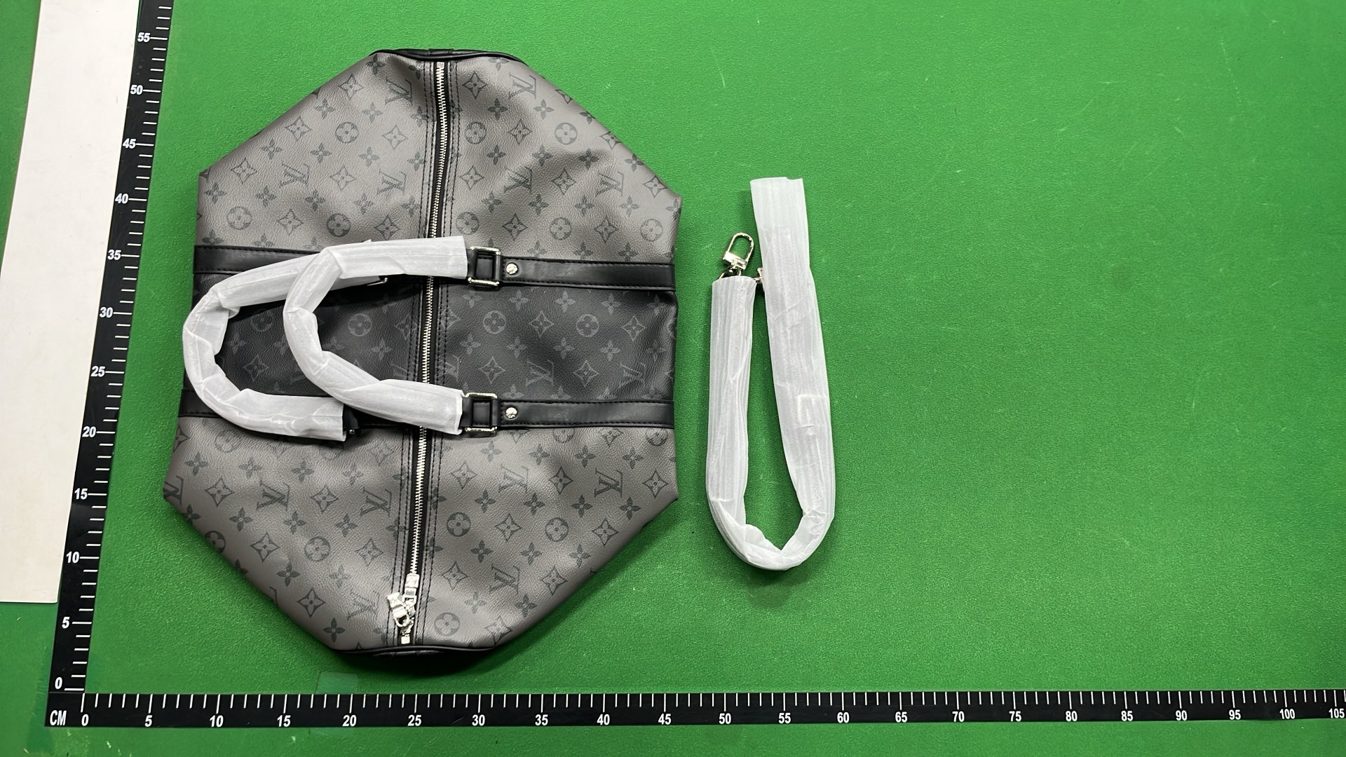 LV Keepall Bandouliere 50 Blue Monogram Canvas Travel Bag