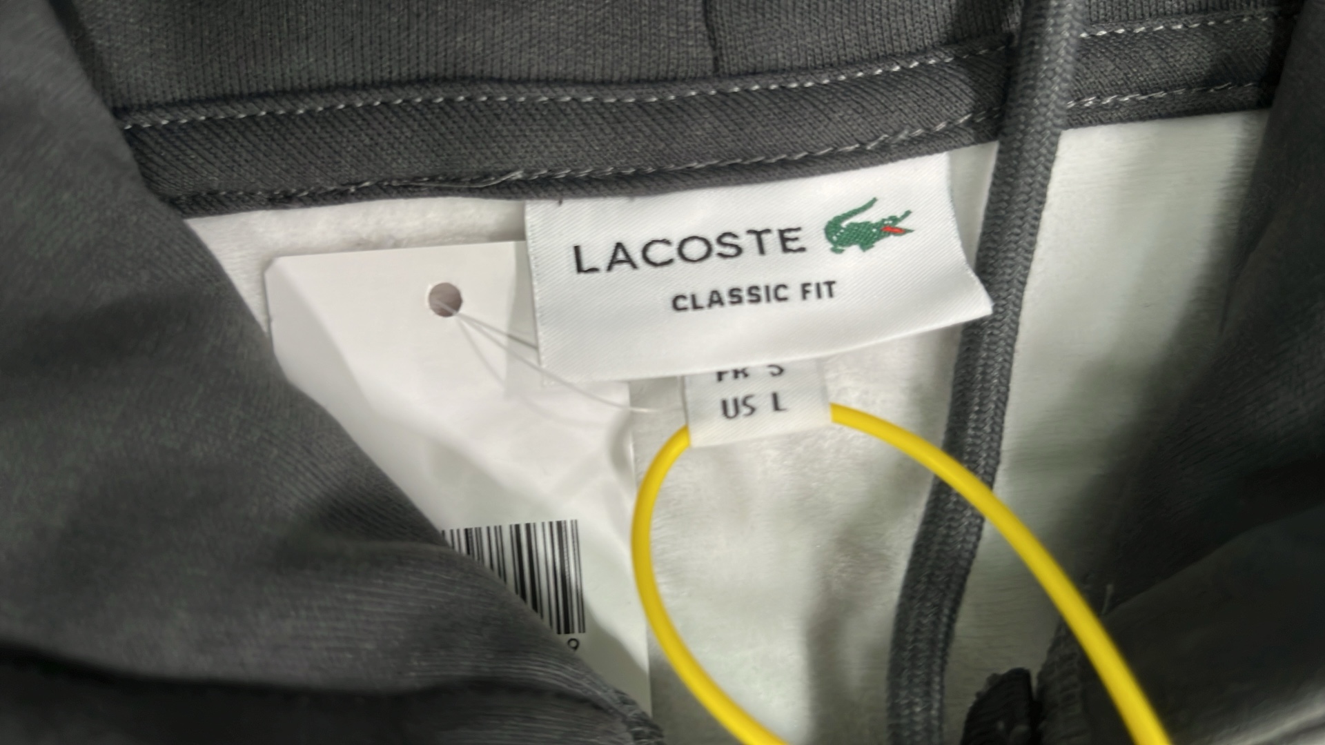 Lacoste Men's Zip-Up Hoodie Sweatshirt with Crocodile Logo
