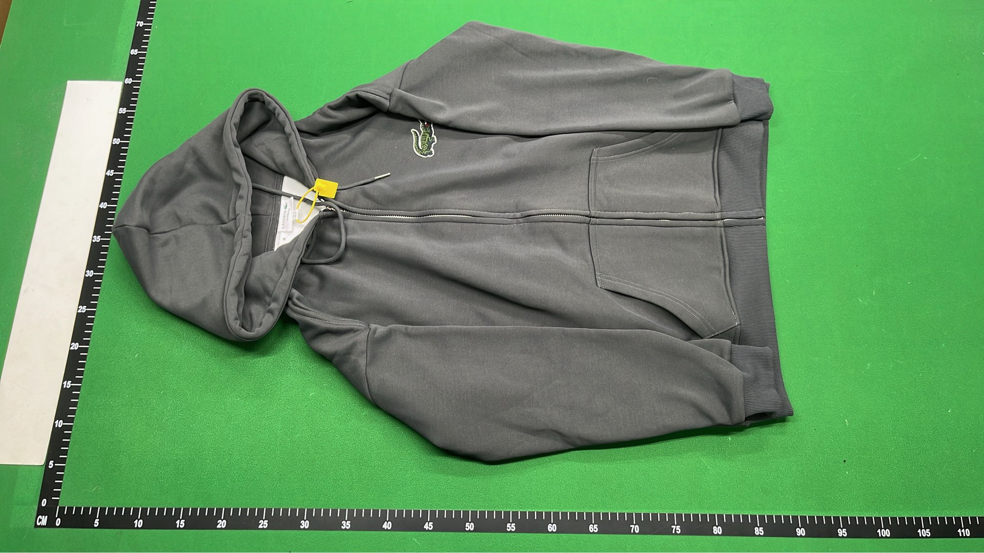 Lacoste Men's Zip-Up Hoodie Sweatshirt with Crocodile Logo
