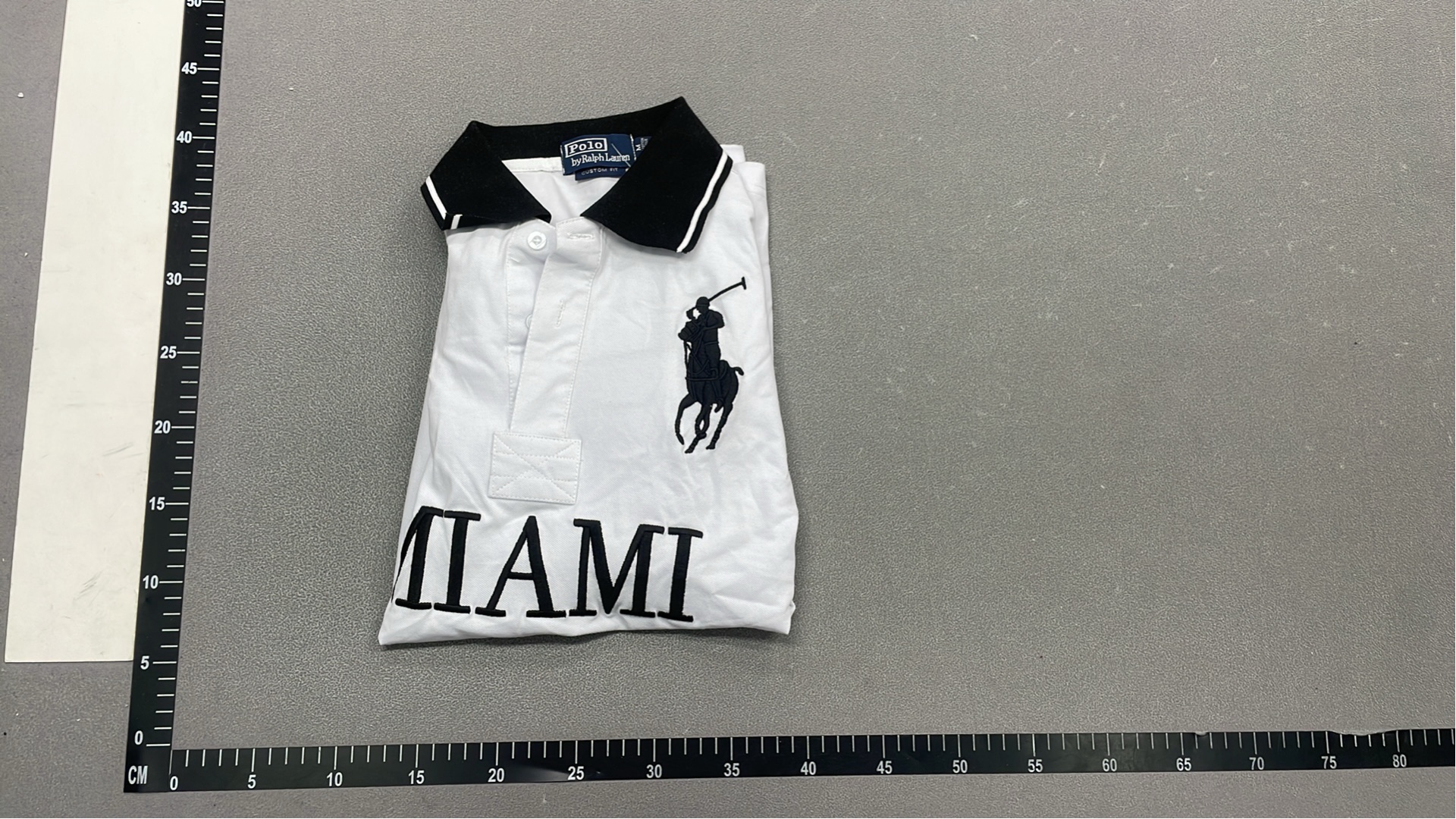 Blue Paris Polo Shirt with Gold Embroidery
