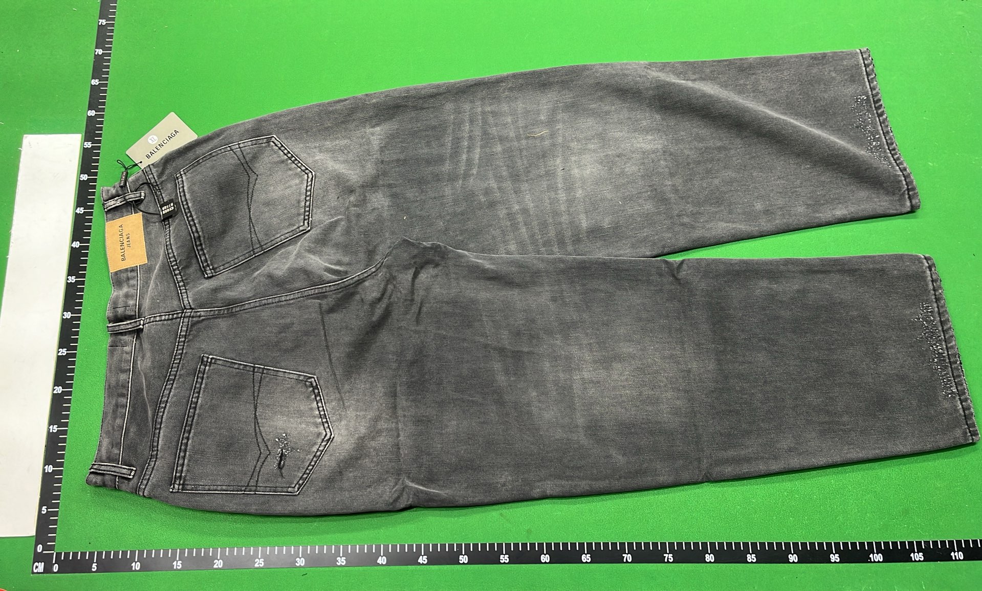 Black Wide Leg Denim Pants for Men Women Streetwear Fashion