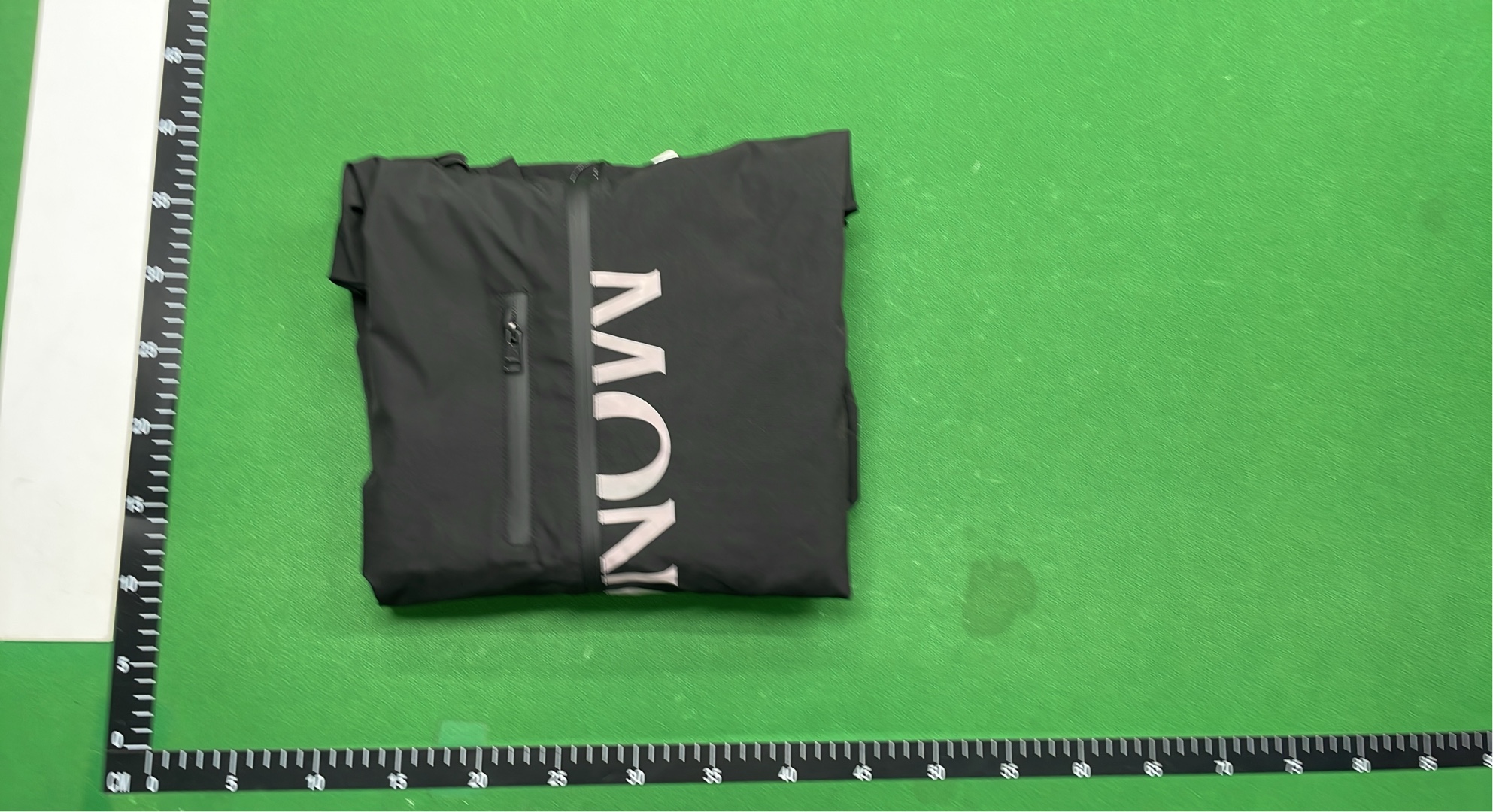 Moncler Black Hooded Jacket with Logo Print