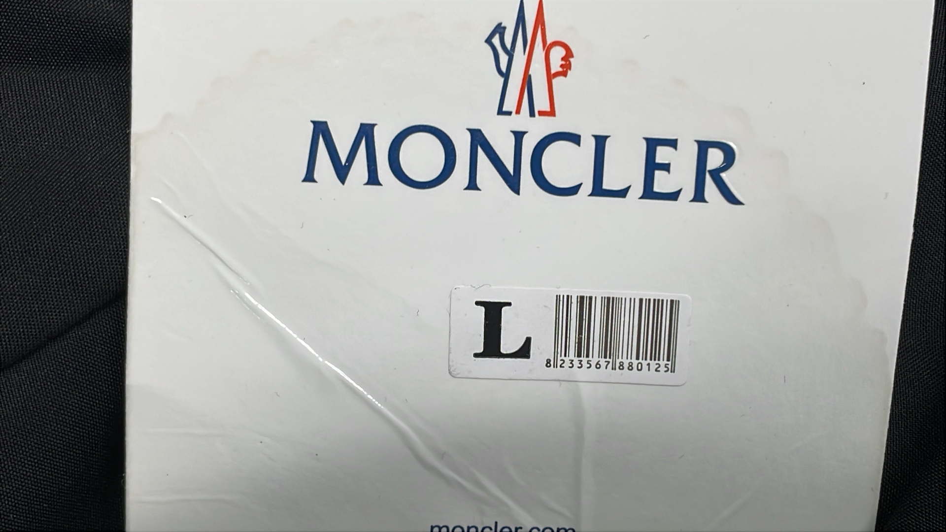 Moncler Black Hooded Jacket with Logo Print