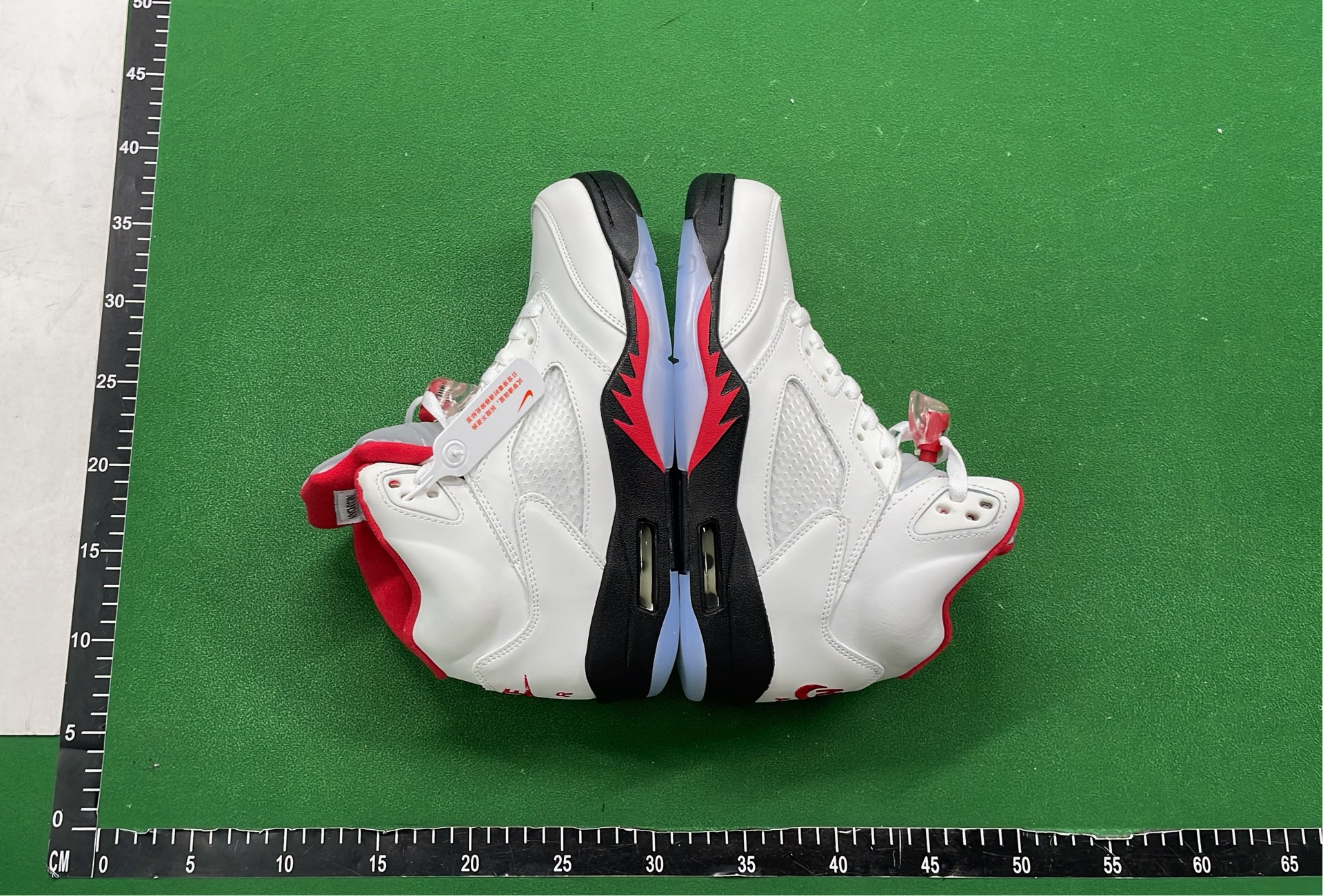 Air Jordan 5 Retro 'Cement' - White, Red, and Tan Sneakers