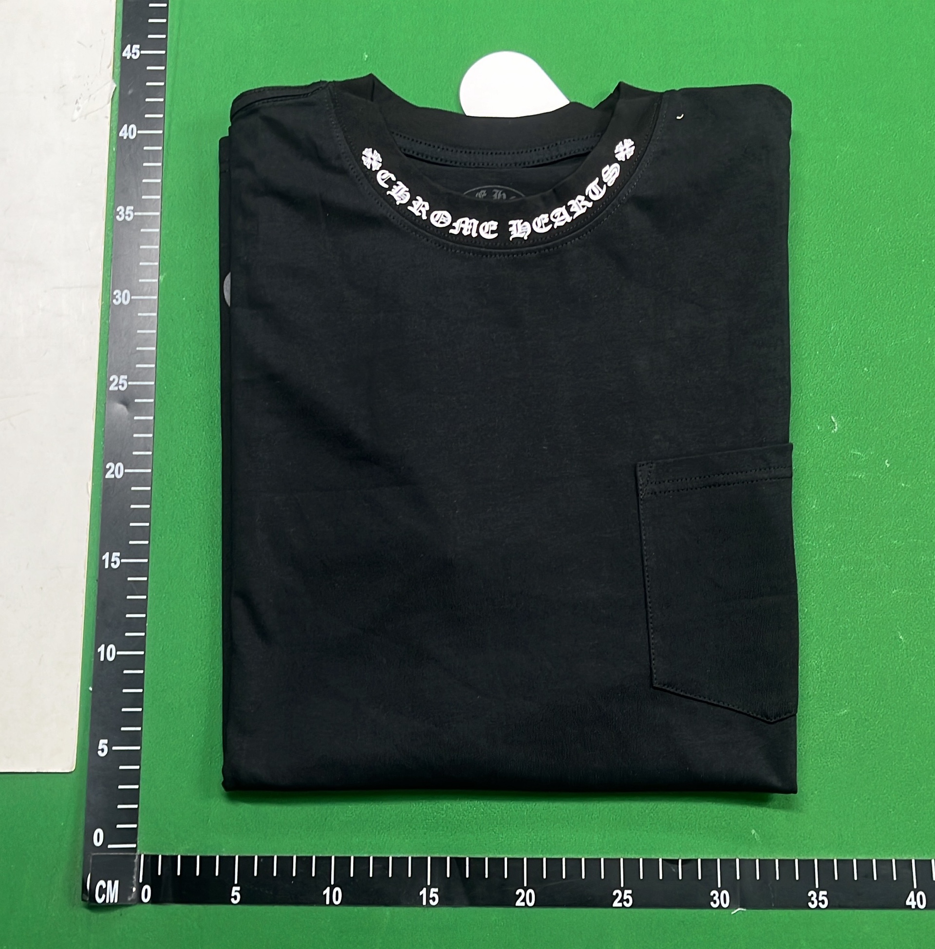 White Chrome Hearts Pocket T-Shirt with Embroidered Logo