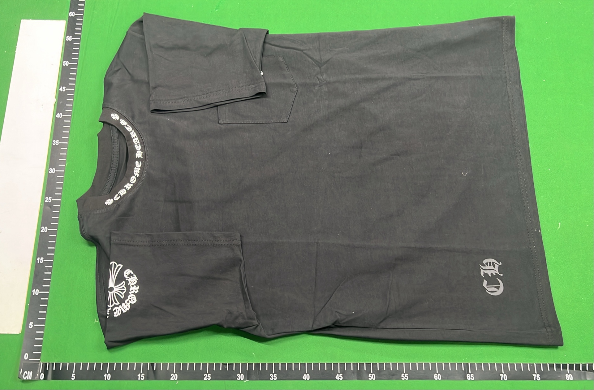 White Chrome Hearts Pocket T-Shirt with Embroidered Logo