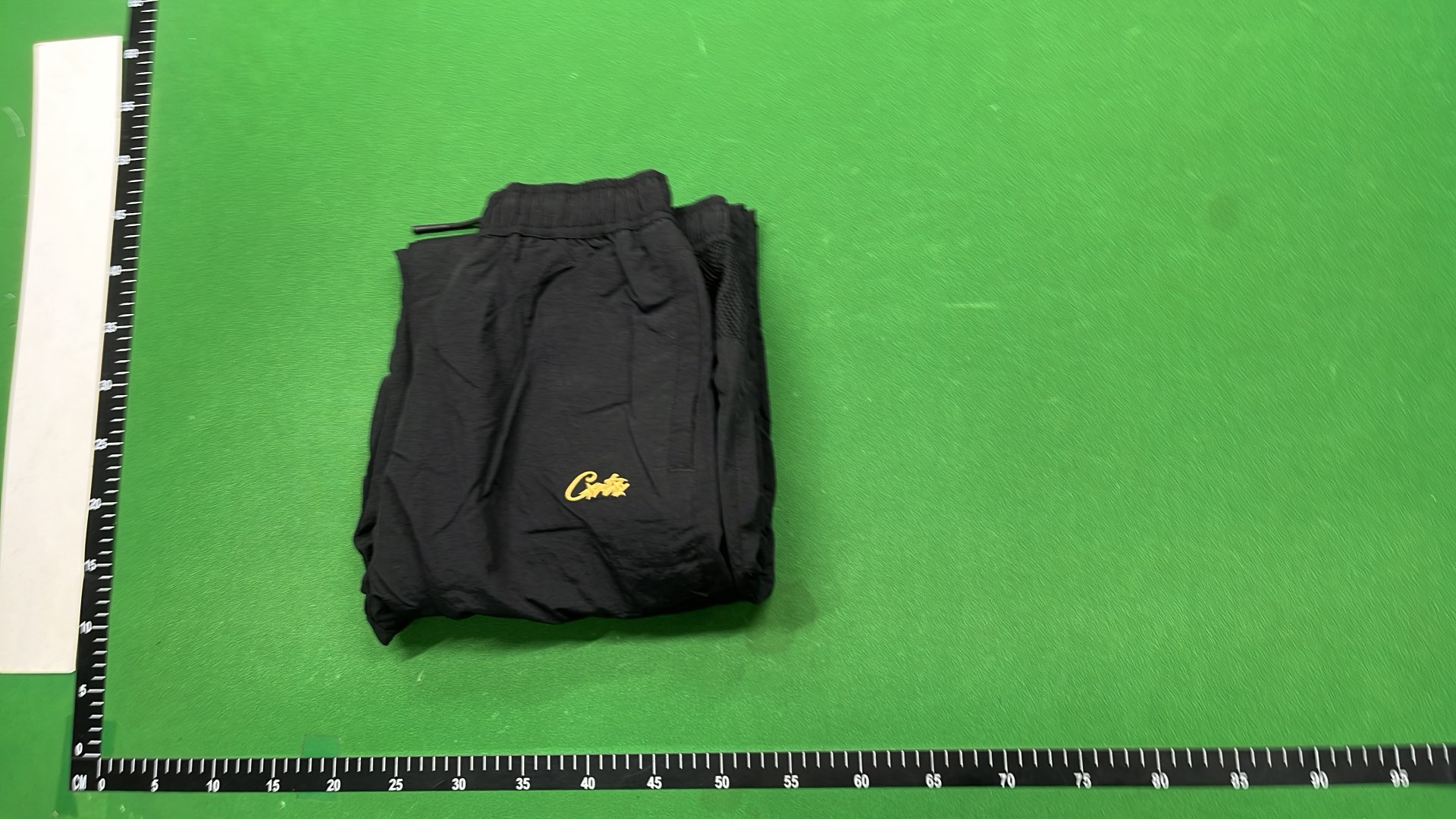 Black Celtic Brand Track Pants with Logo and Mesh Panels