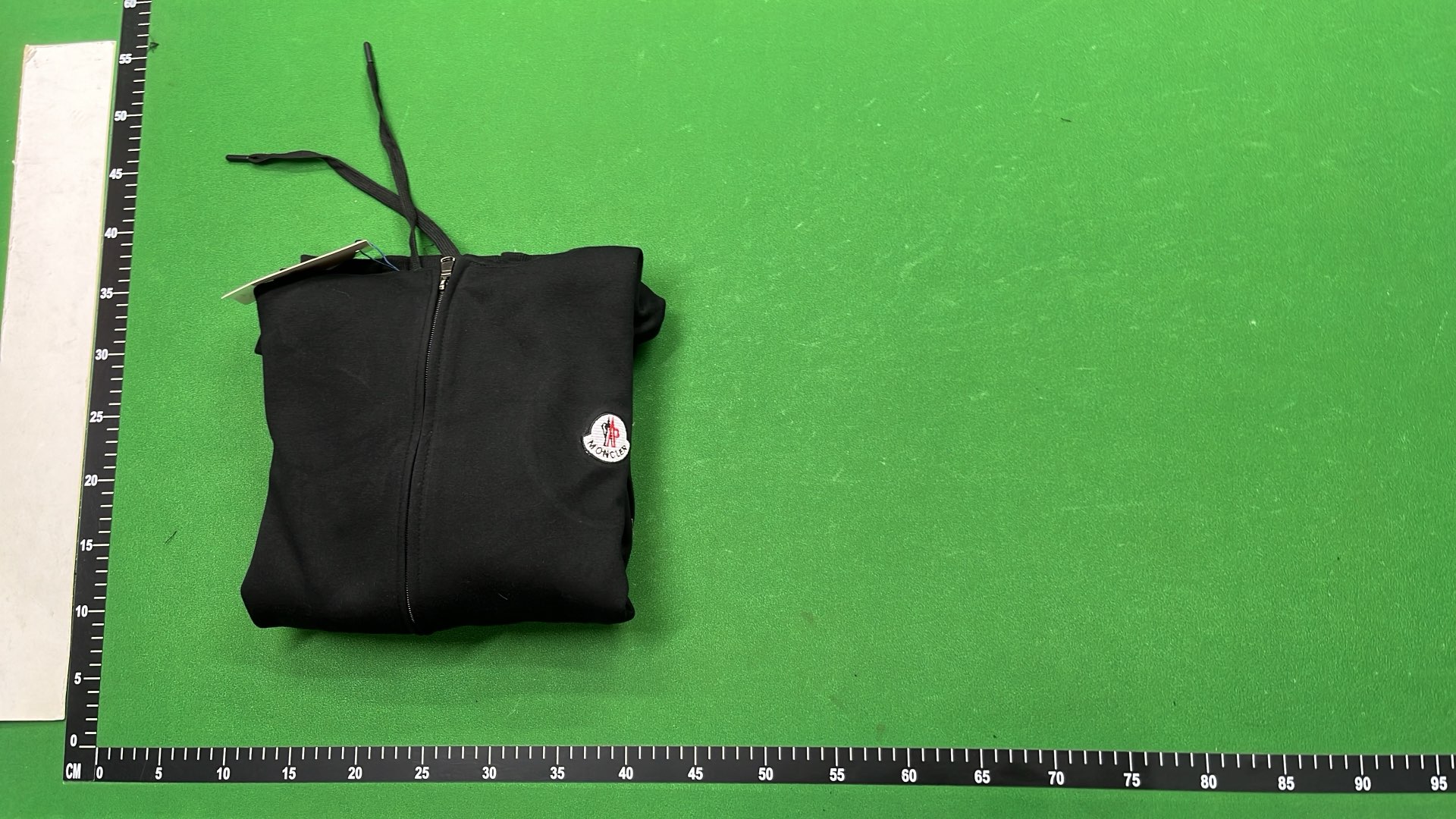 White Moncler Zip-Up Hoodie with Logo Patch