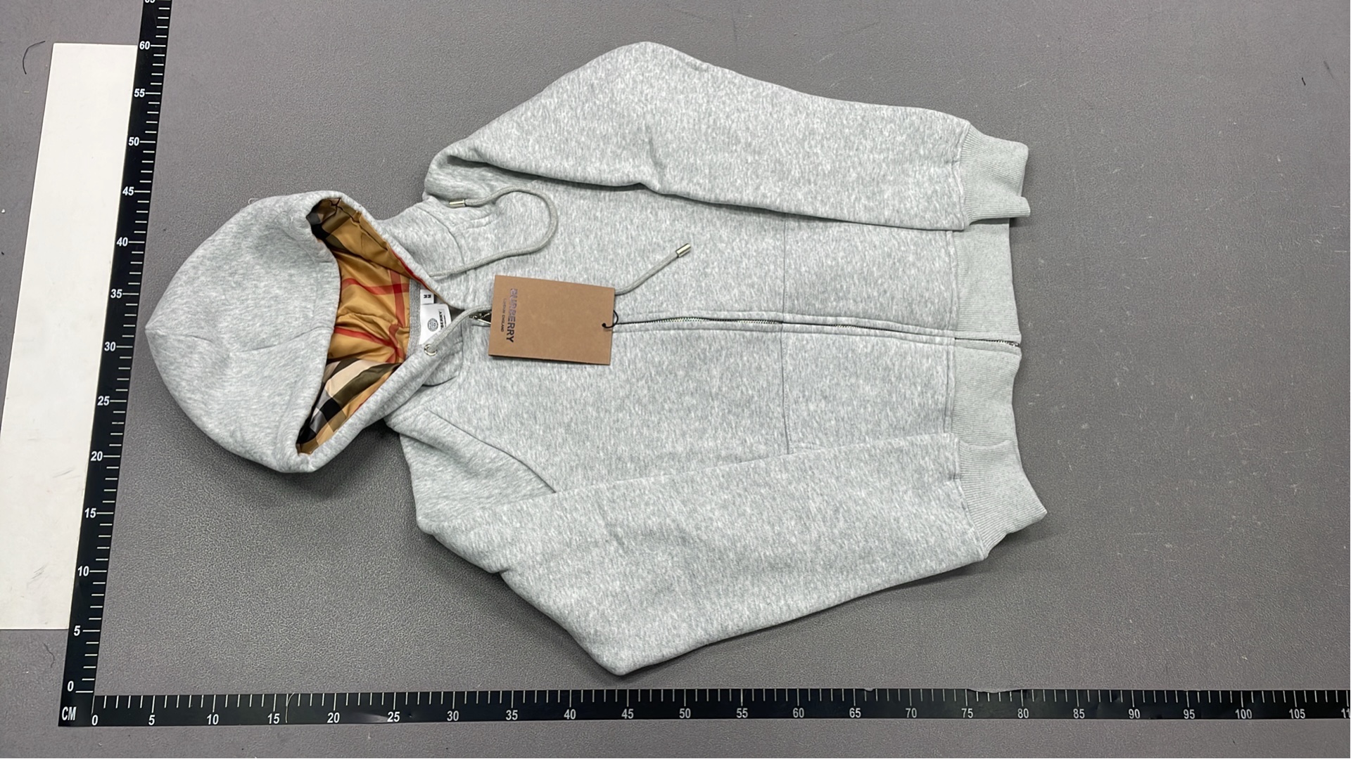 Gray Hooded Zip-Up Sweatshirt for Women