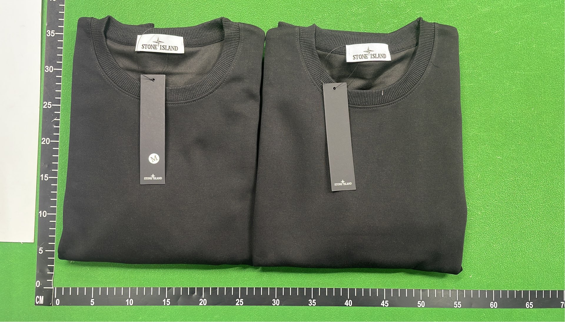 Stone Island Black Crewneck Sweatshirt with Logo Patch