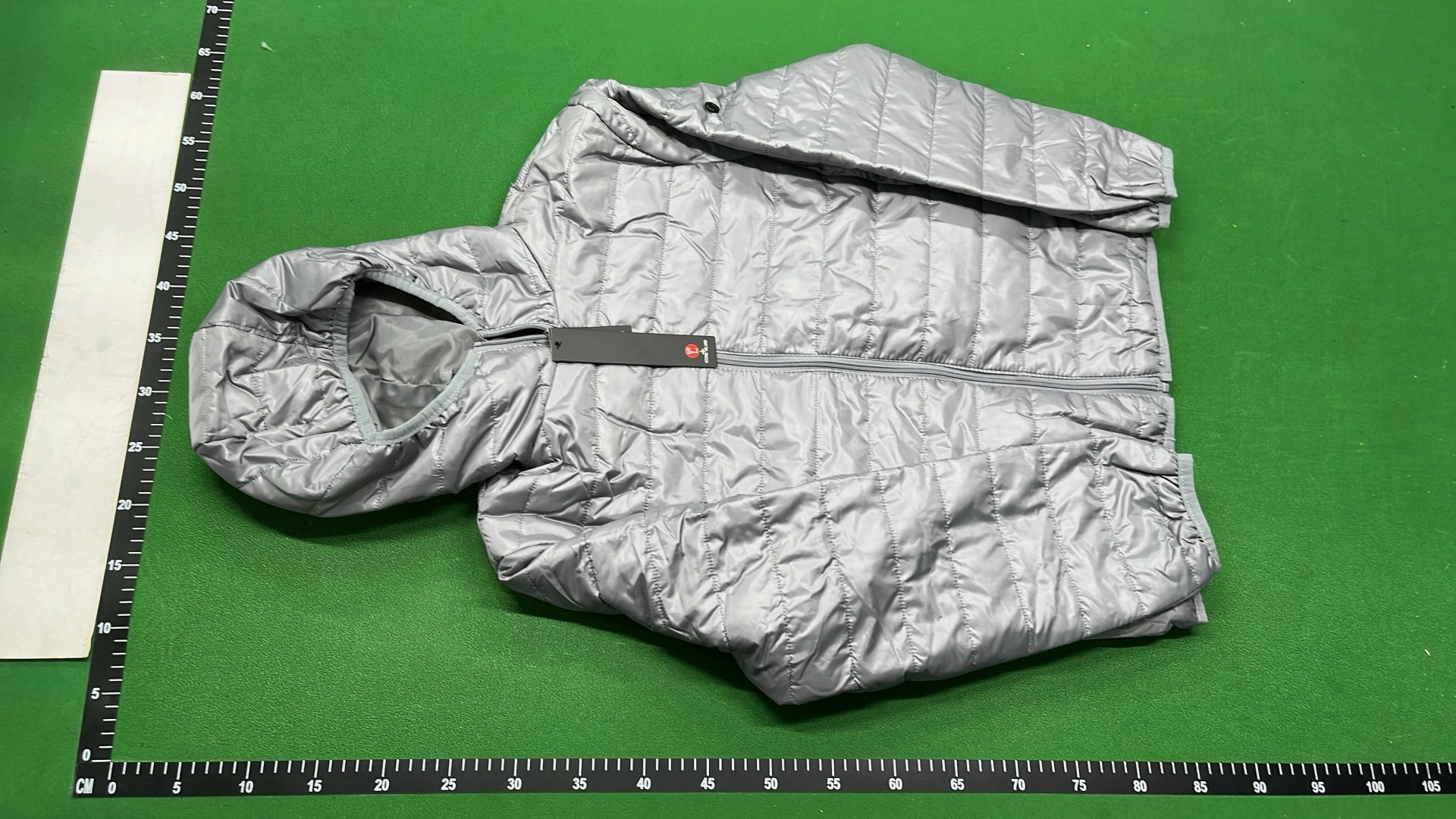 Blue Quilted Hooded Jacket for Men