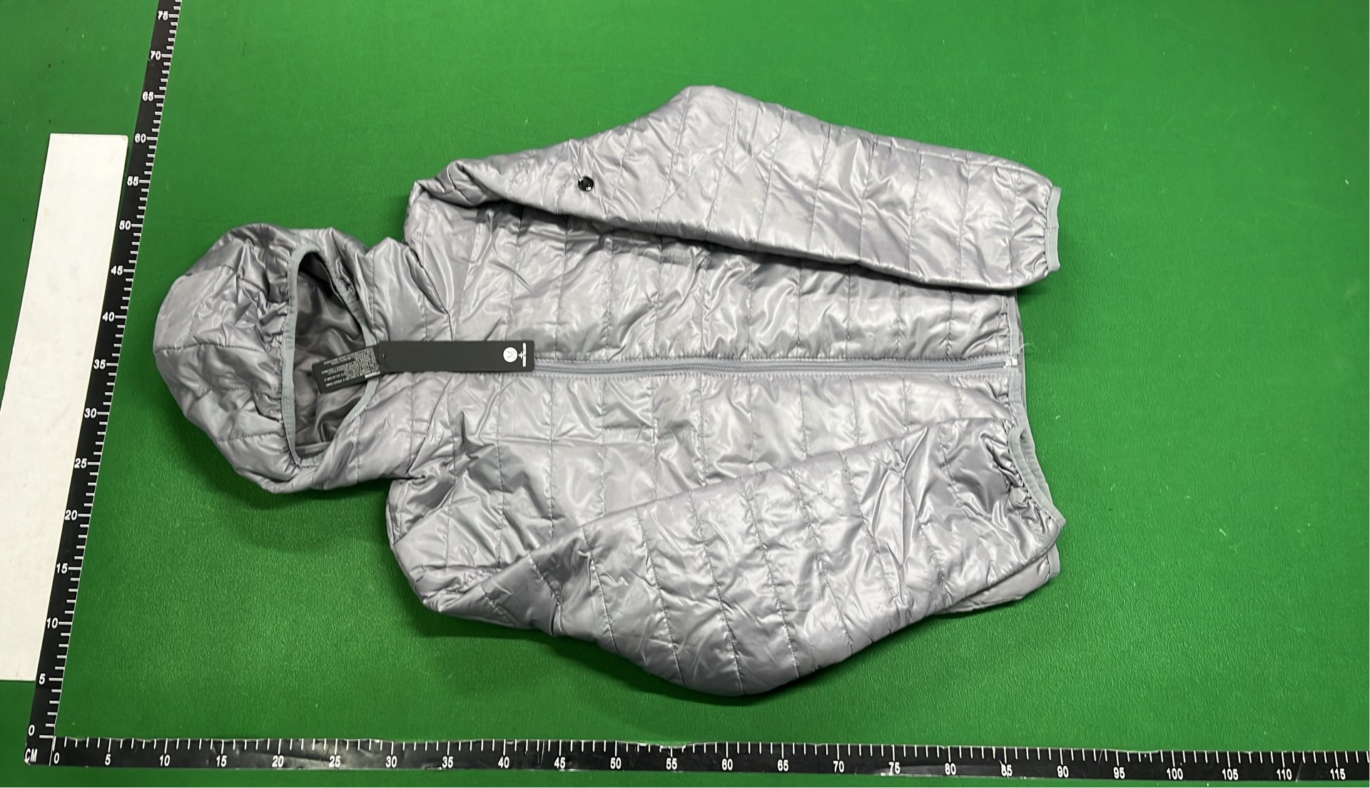 Blue Quilted Hooded Jacket for Men
