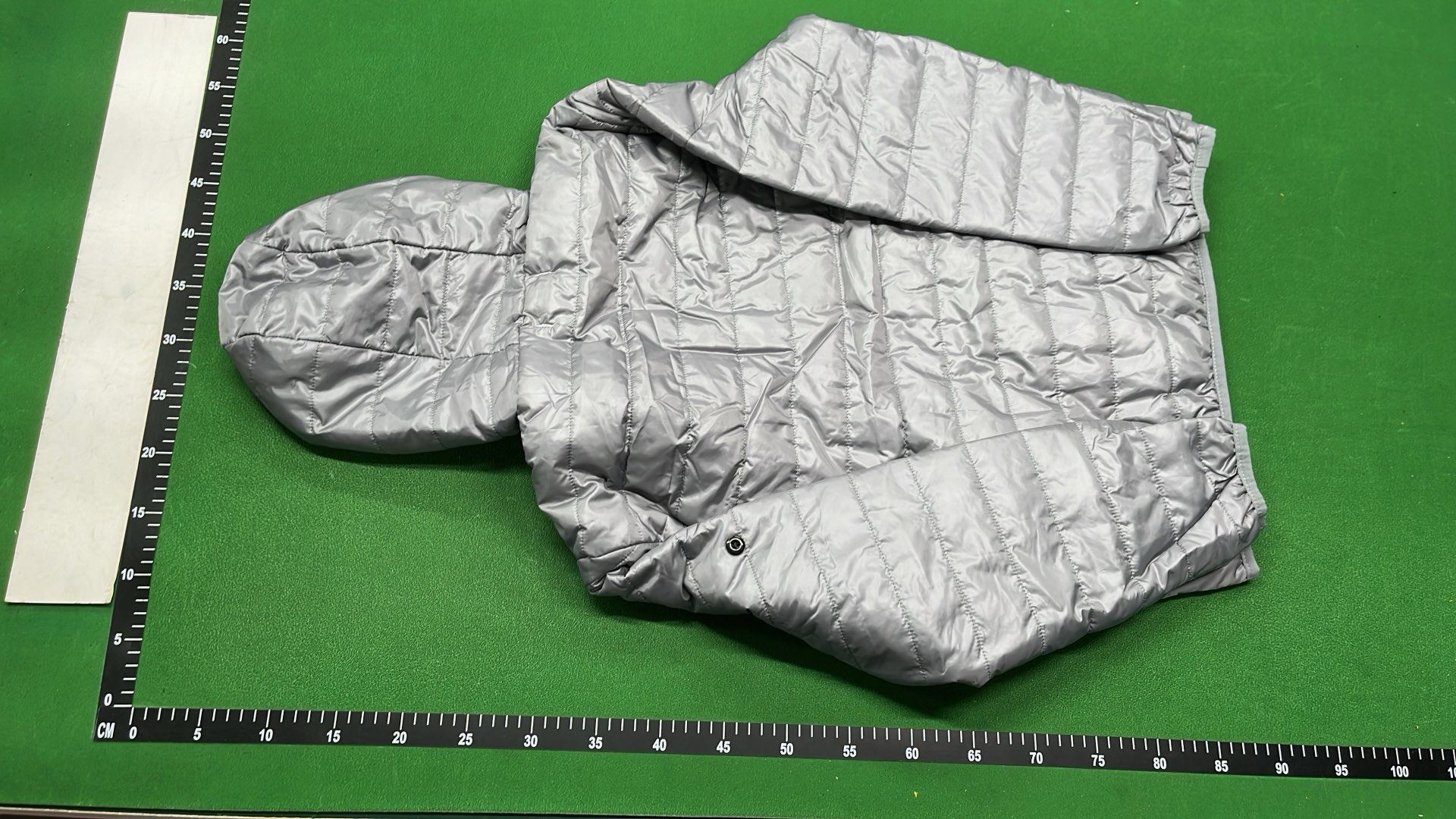 Blue Quilted Hooded Jacket for Men