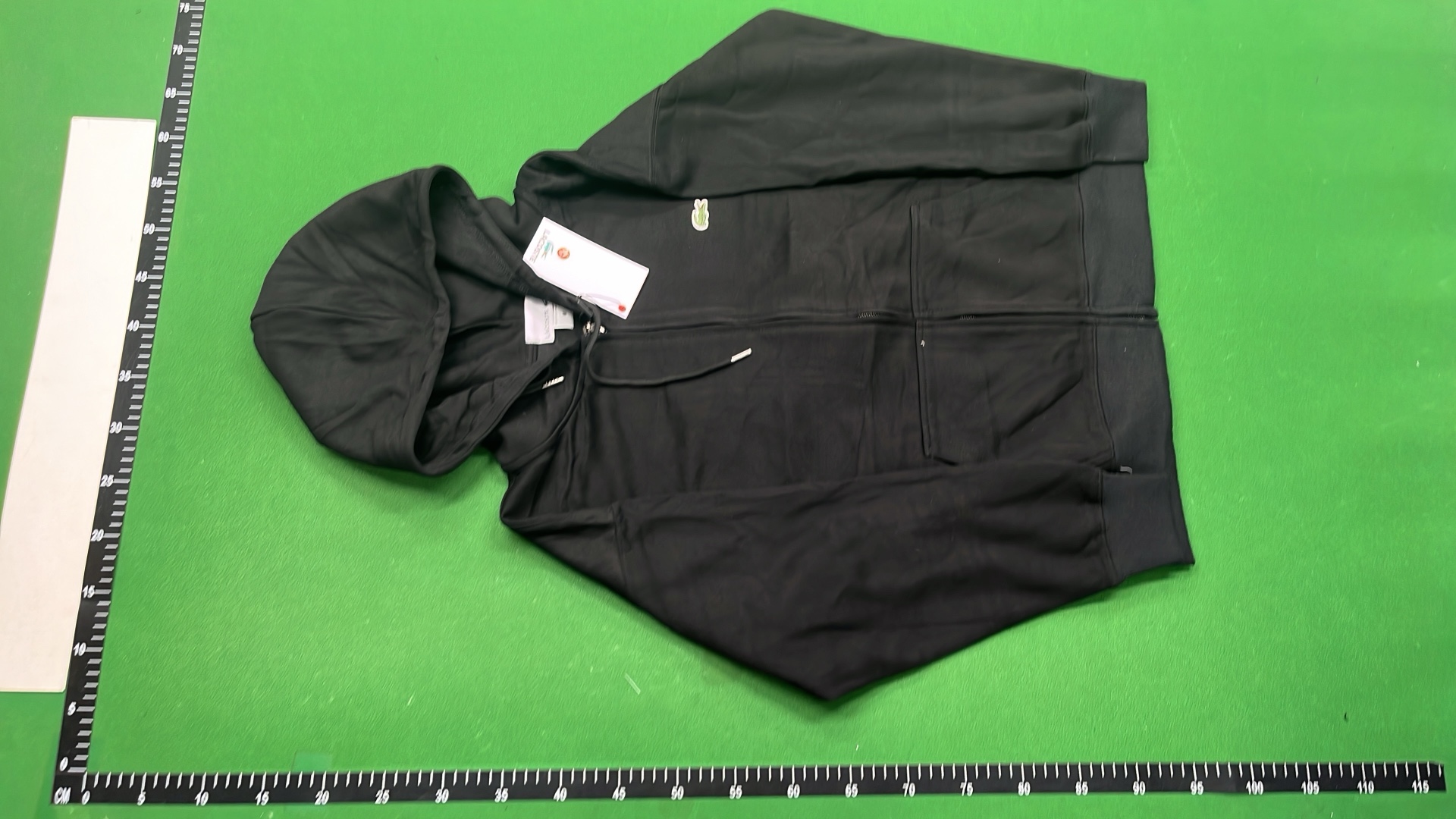 Lacoste Men's Navy Blue Zip-Up Hoodie with Crocodile Logo