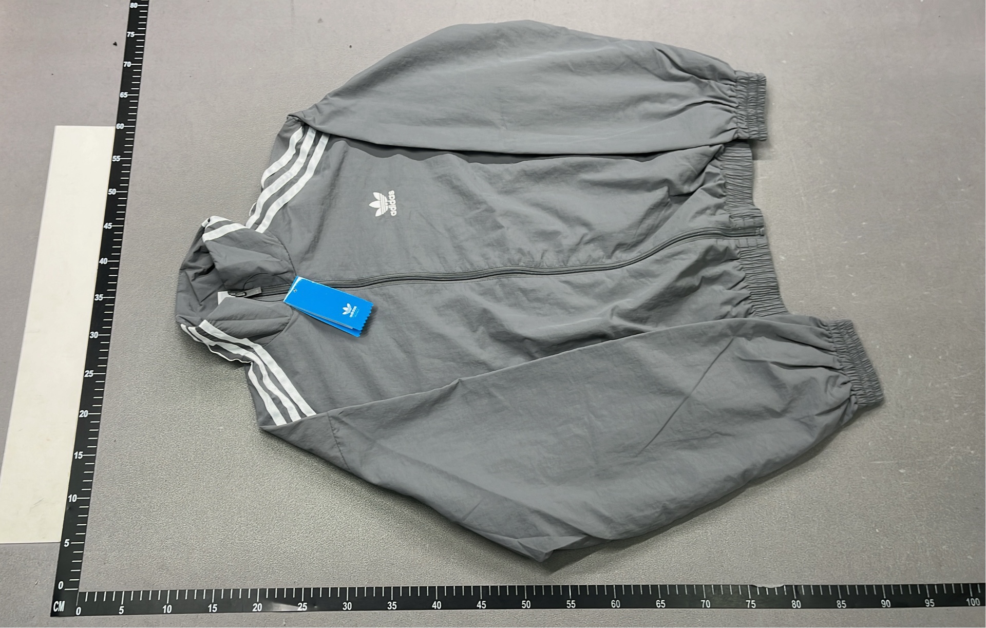 Adidas Black Track Jacket with White Stripes