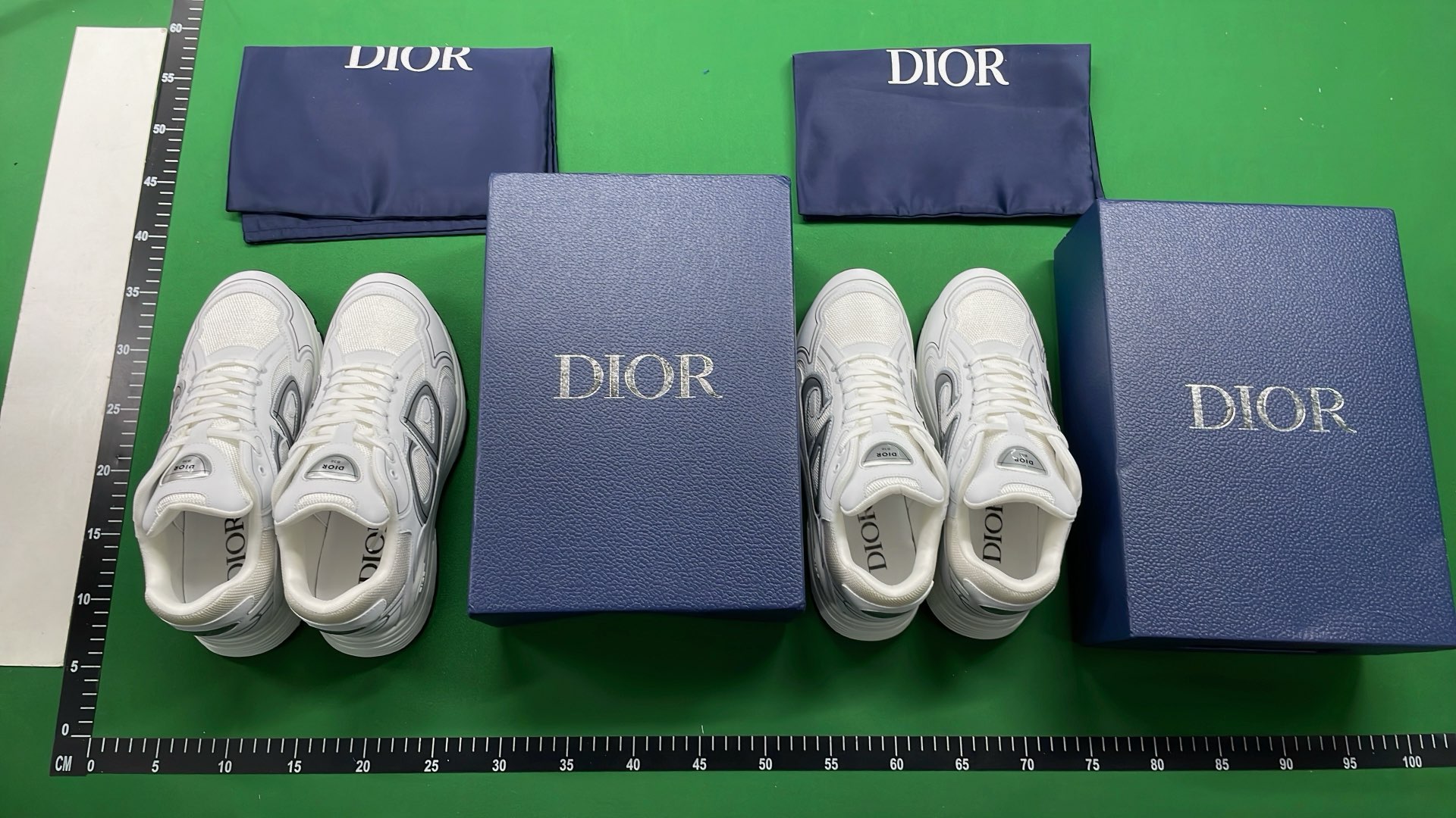 Dior Men's Sneakers Black White Mesh Running Shoes Fashion Athletic Footwear