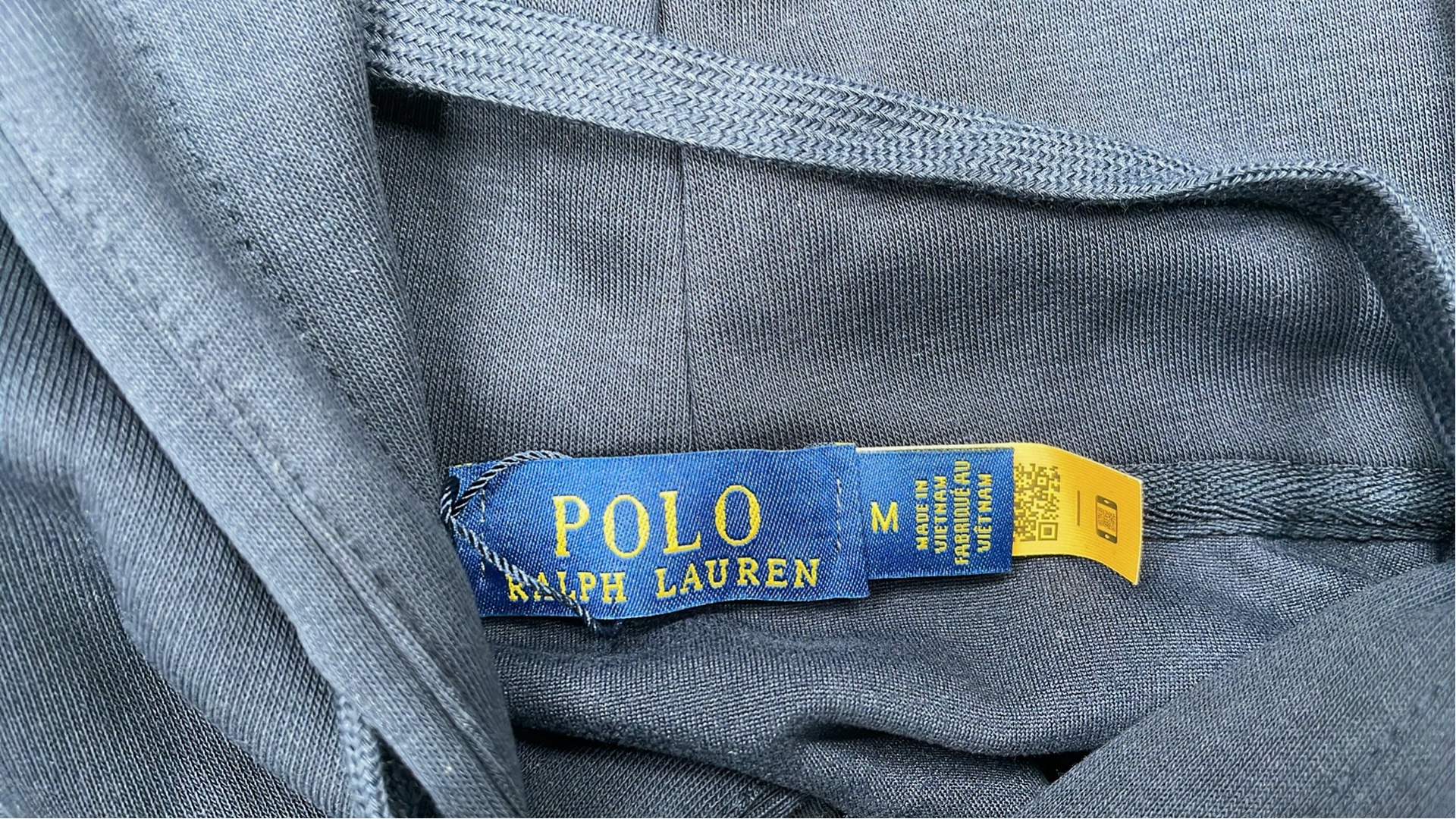 Black Full-Zip Hoodie with Red Pony Logo