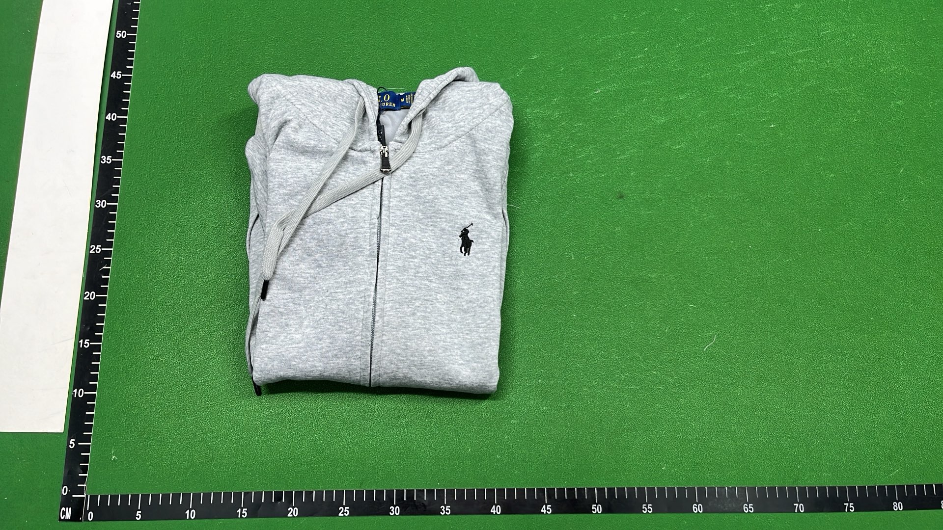 Black Full-Zip Hoodie with Red Pony Logo