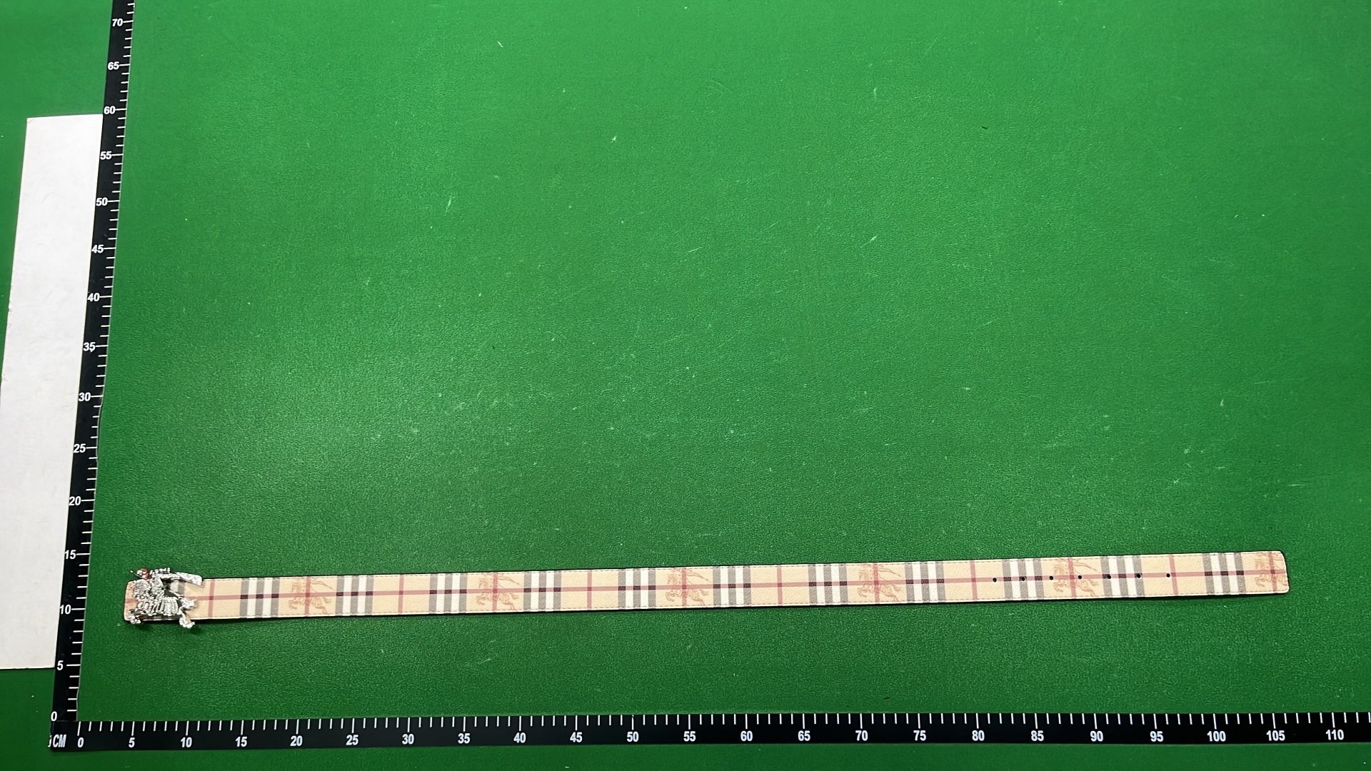 Burberry Monogram Belt with Gold Buckle
