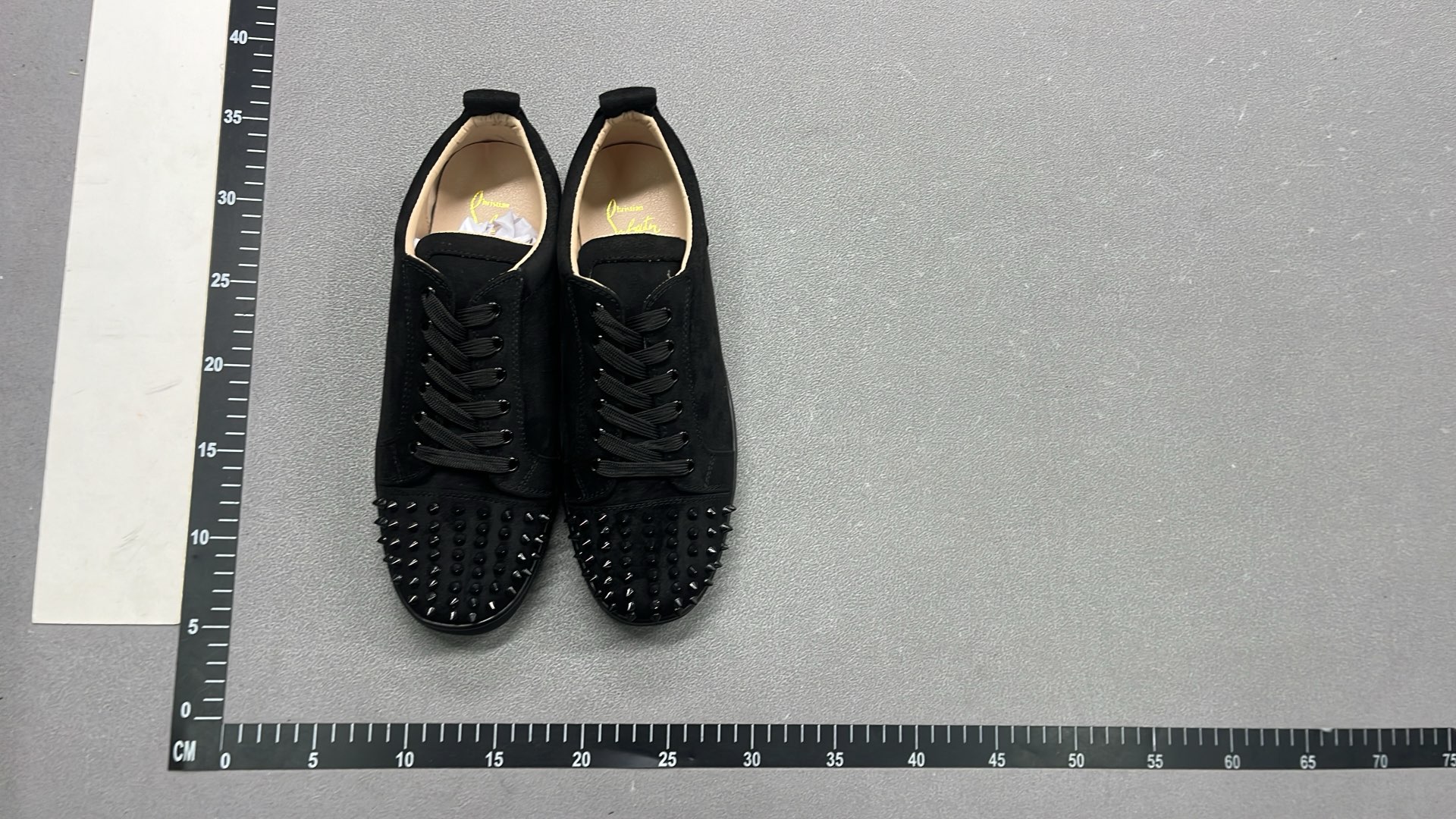 Black Spike Low Top Sneakers for Men