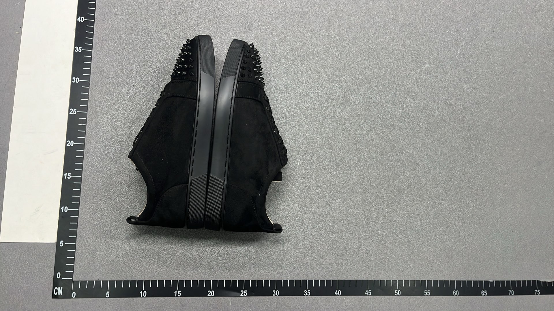 Black Spike Low Top Sneakers for Men