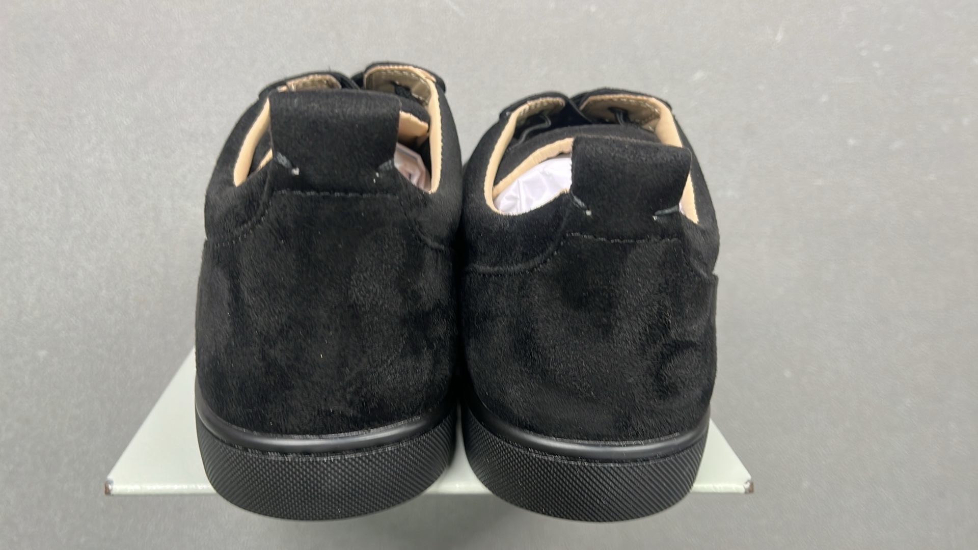 Black Spike Low Top Sneakers for Men