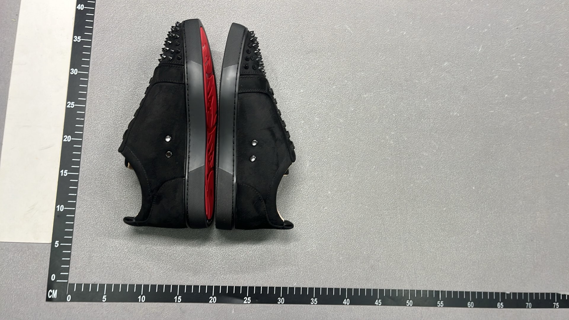 Black Spike Low Top Sneakers for Men