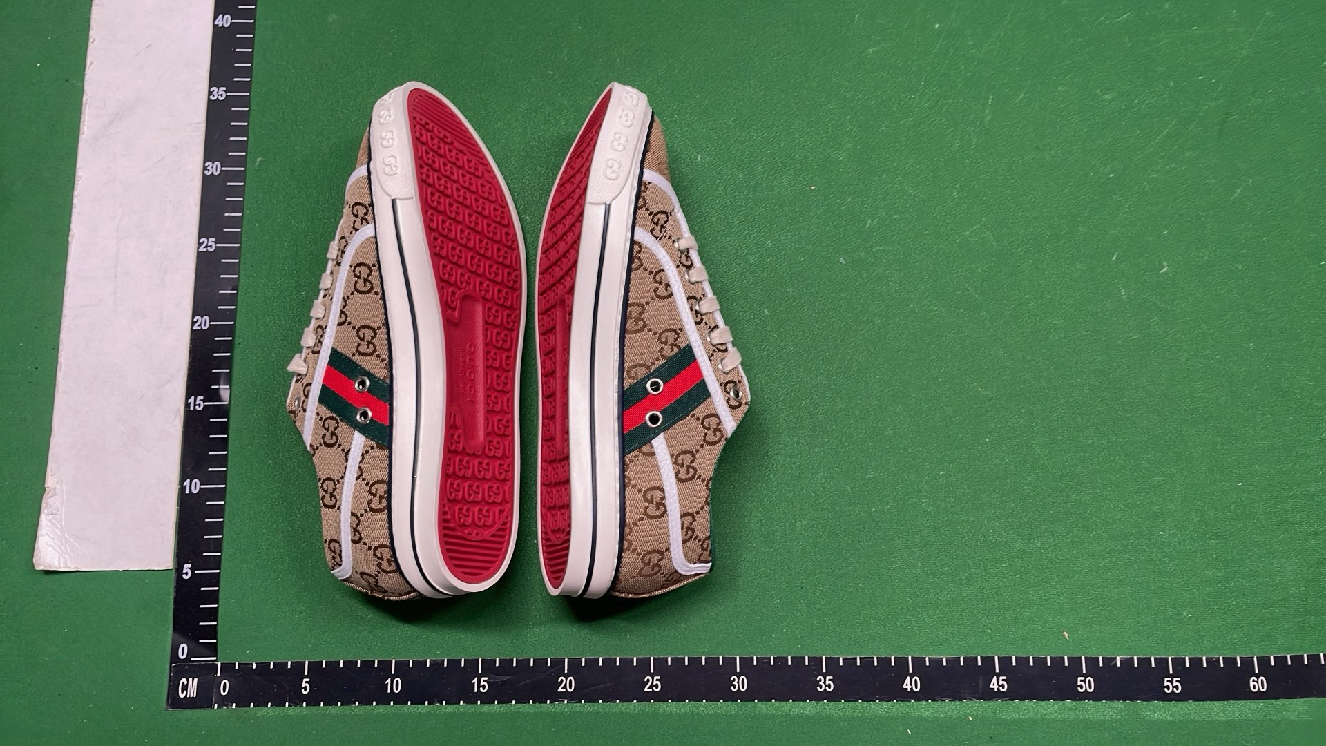 Gucci GG Supreme Canvas Sneakers with Green Trim