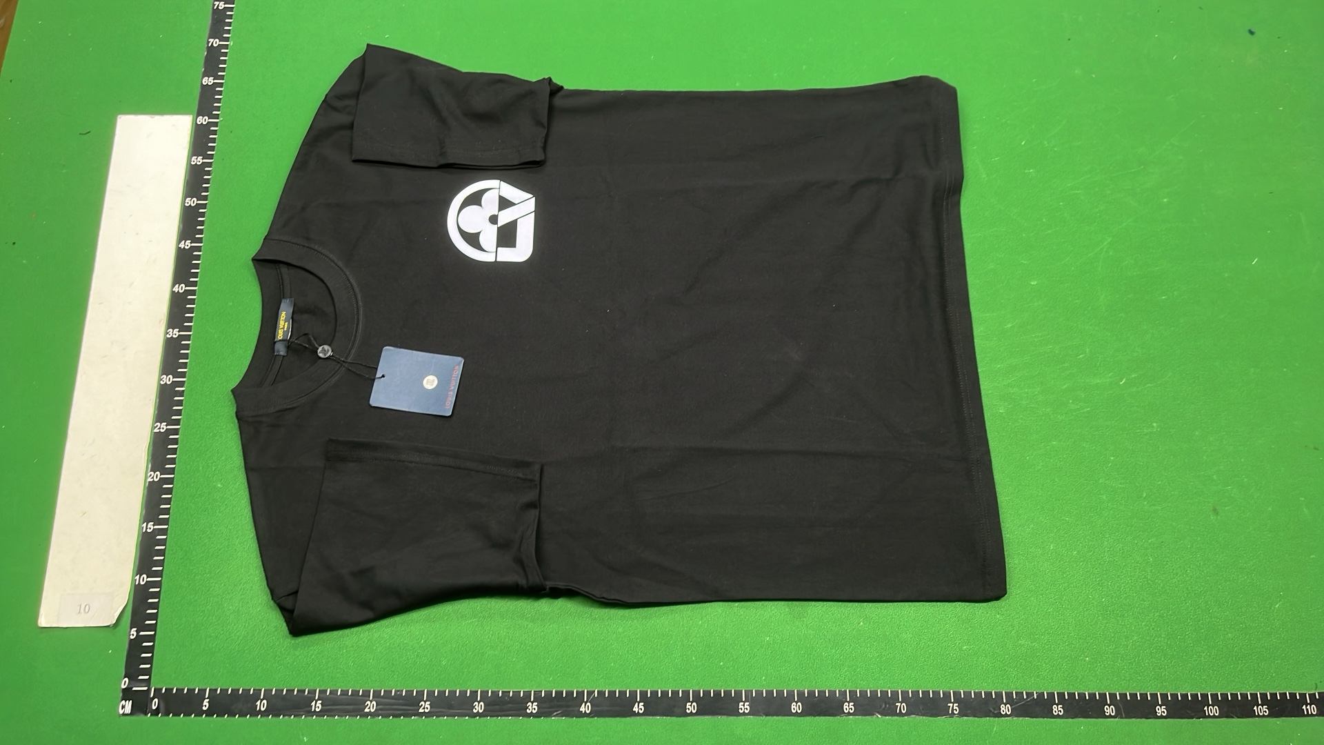 Louis Vuitton White T-Shirt with Blue Logo Design