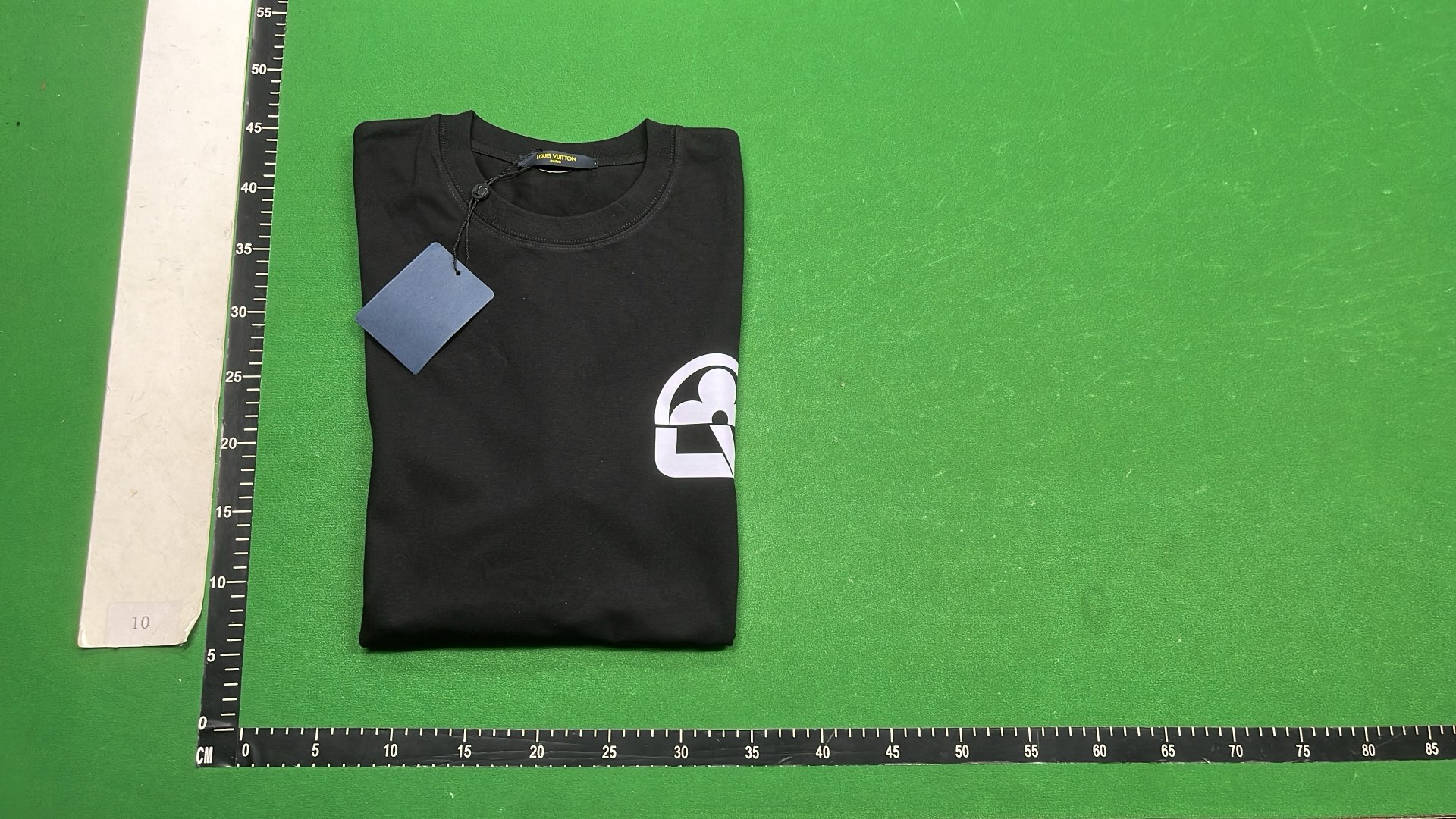 Louis Vuitton White T-Shirt with Blue Logo Design