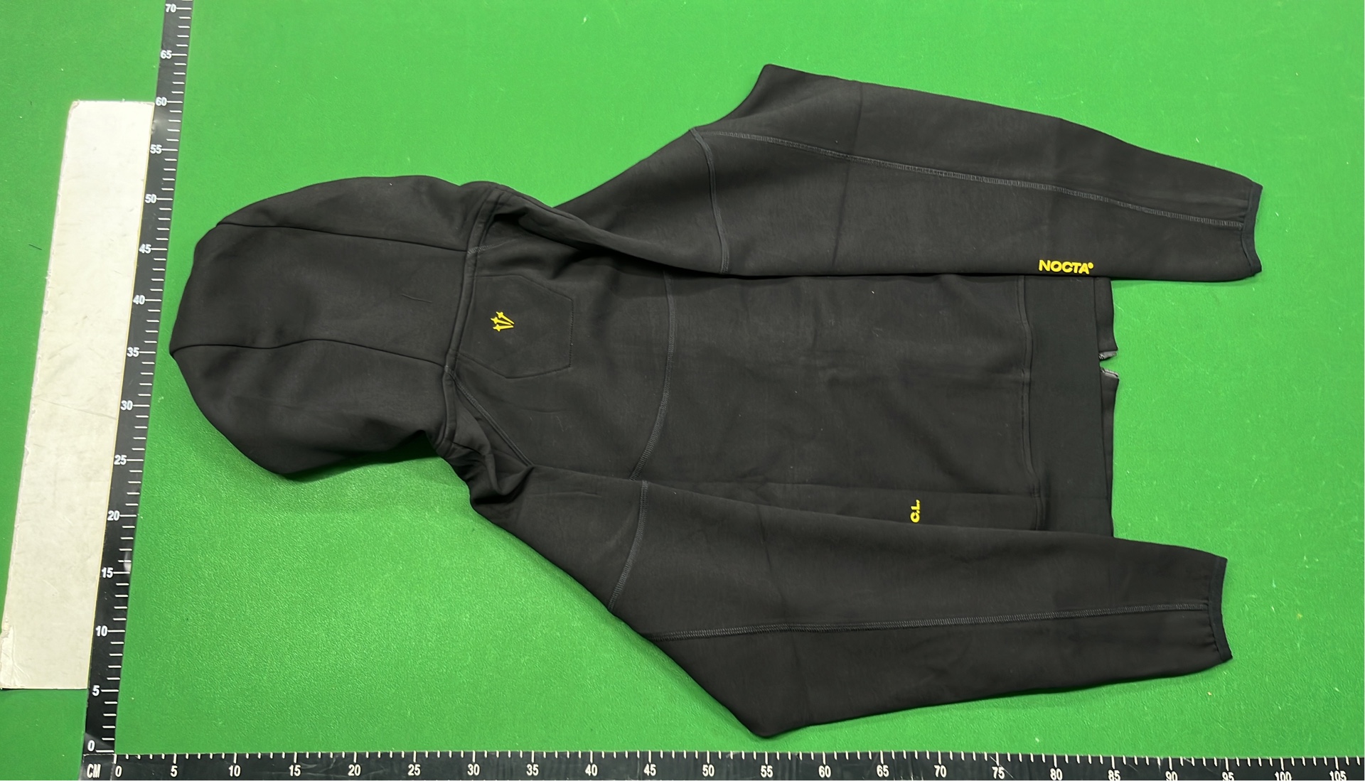 Nike Nocturnal Full-Zip Hoodie Jacket - Black with Yellow Logo
