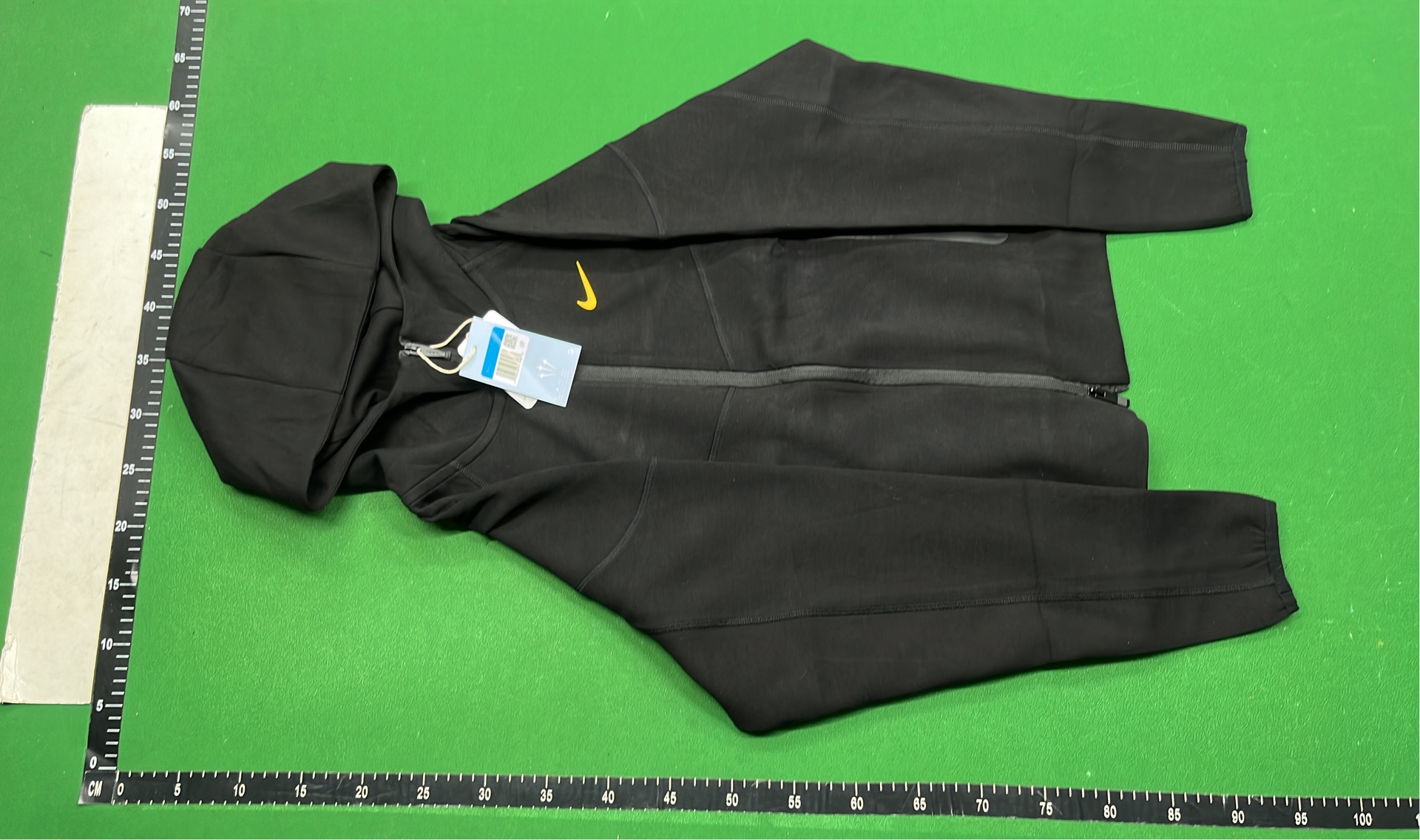 Nike Nocturnal Full-Zip Hoodie Jacket - Black with Yellow Logo