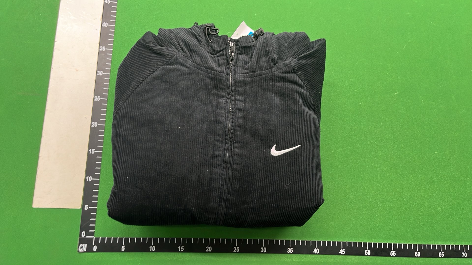 Black Hooded Fleece Jacket for Men