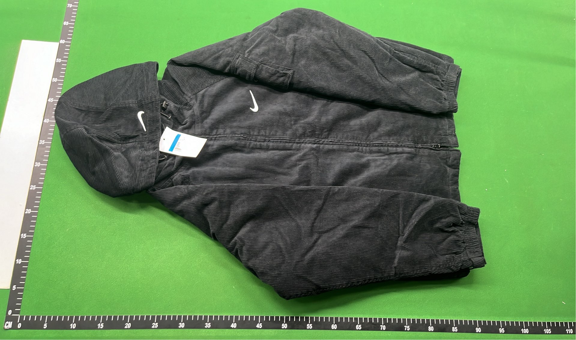 Black Hooded Fleece Jacket for Men