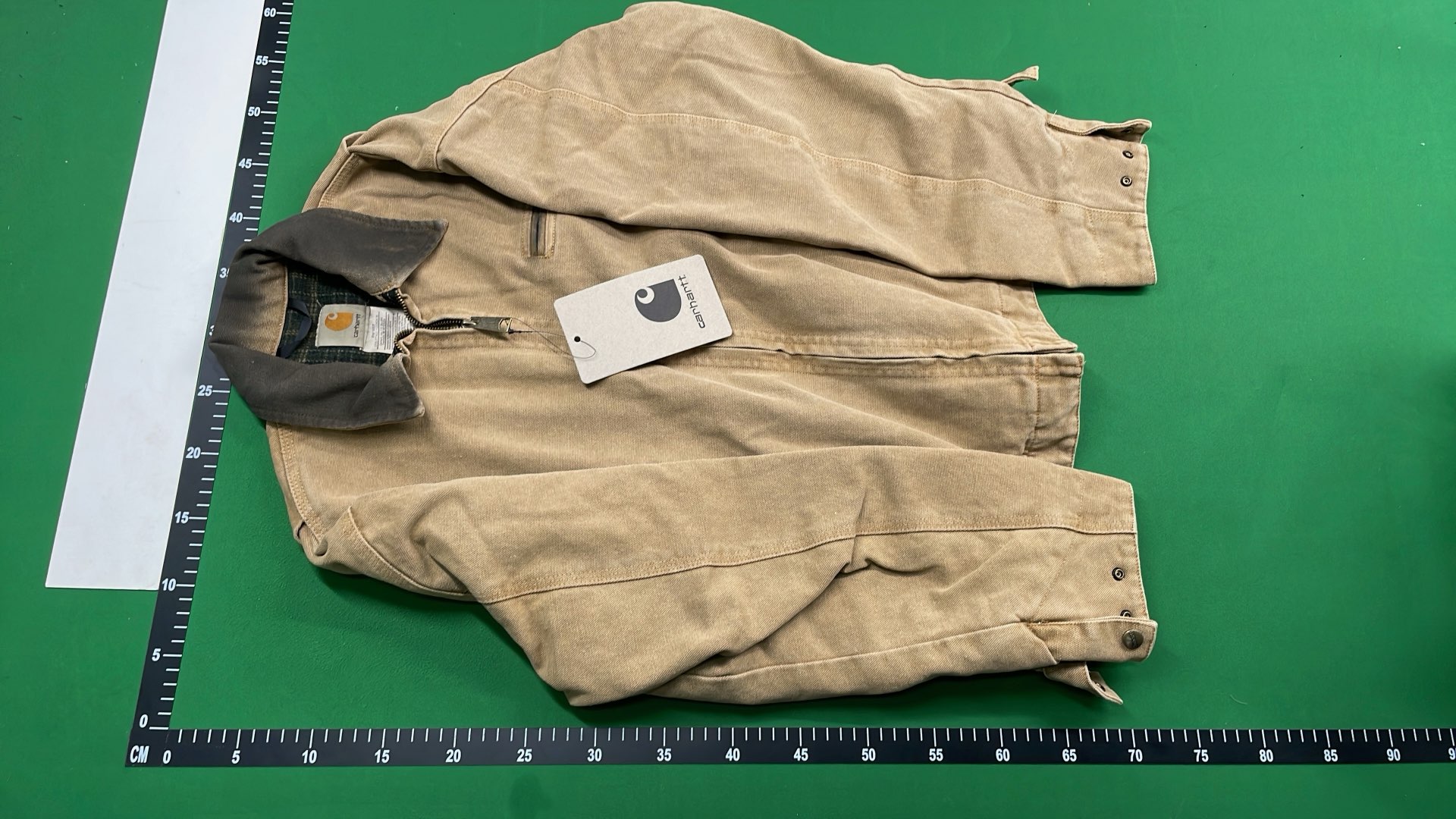 Vintage Olive Work Jacket for Men - Heavy Duty Denim Style