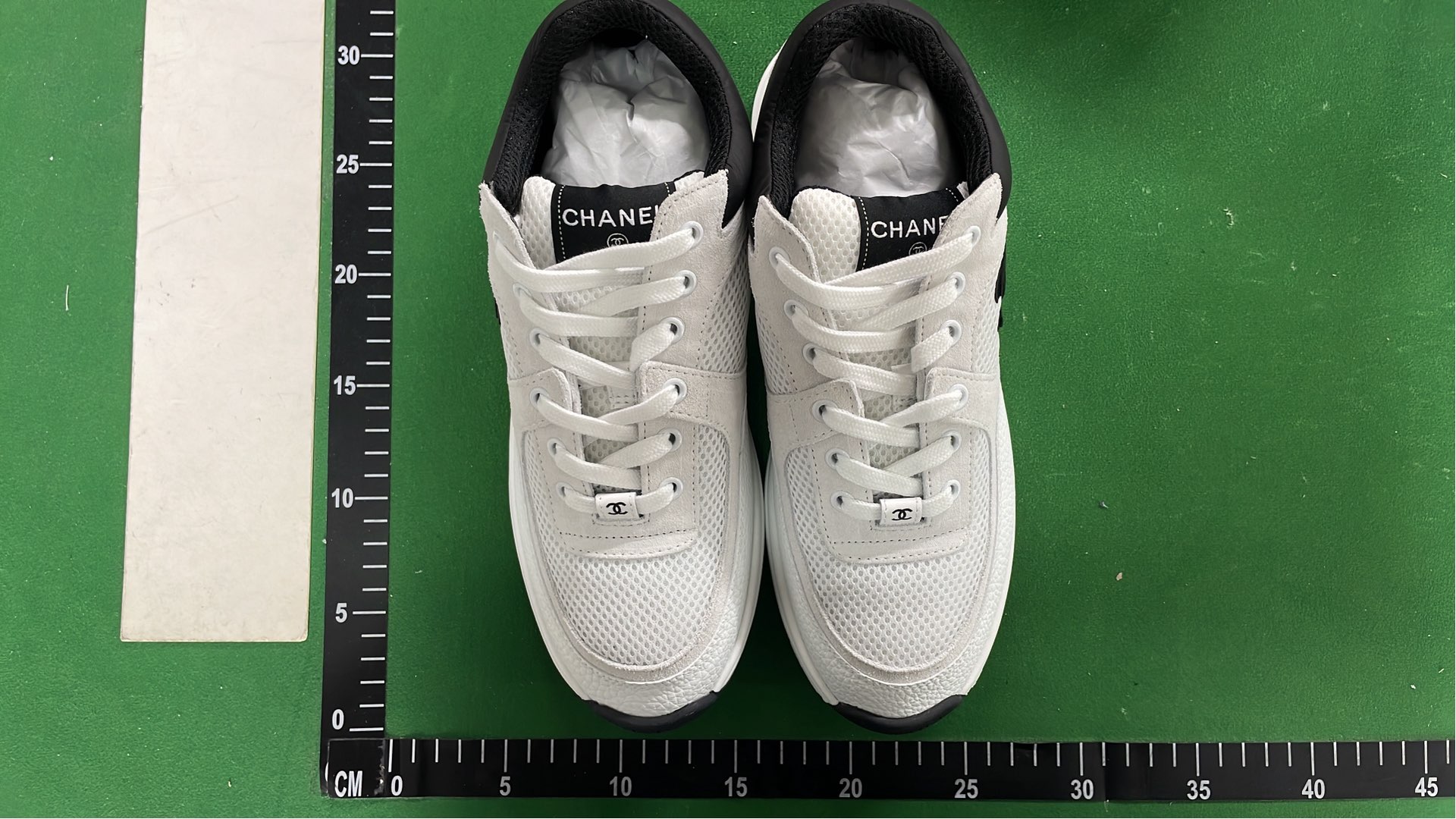 Chanel CC Logo Sneakers - White and Black Fashion Trainers