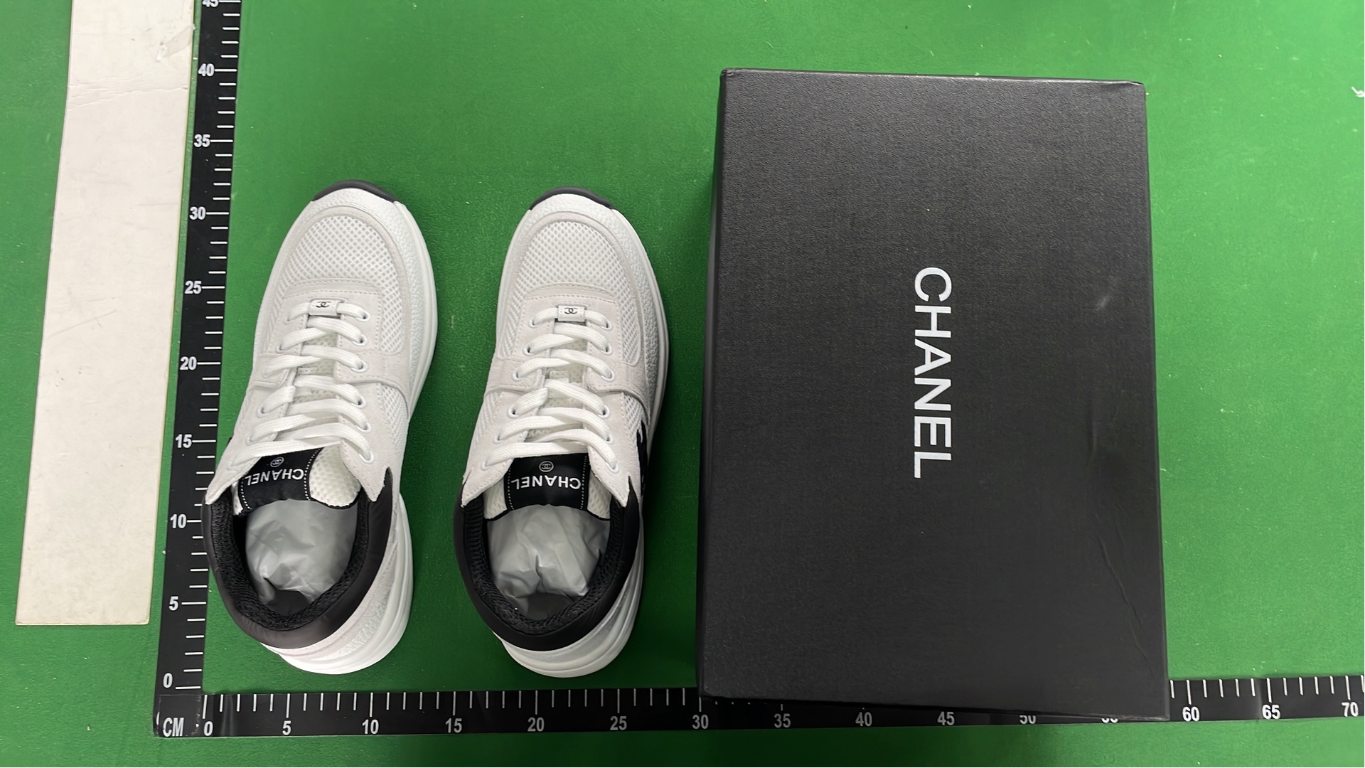 Chanel CC Logo Sneakers - White and Black Fashion Trainers