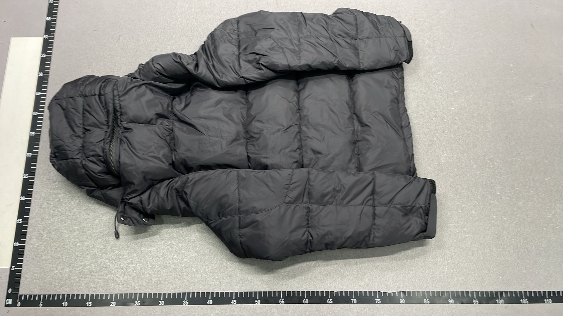 Men's Black Hooded Puffer Jacket with Red Pony Logo