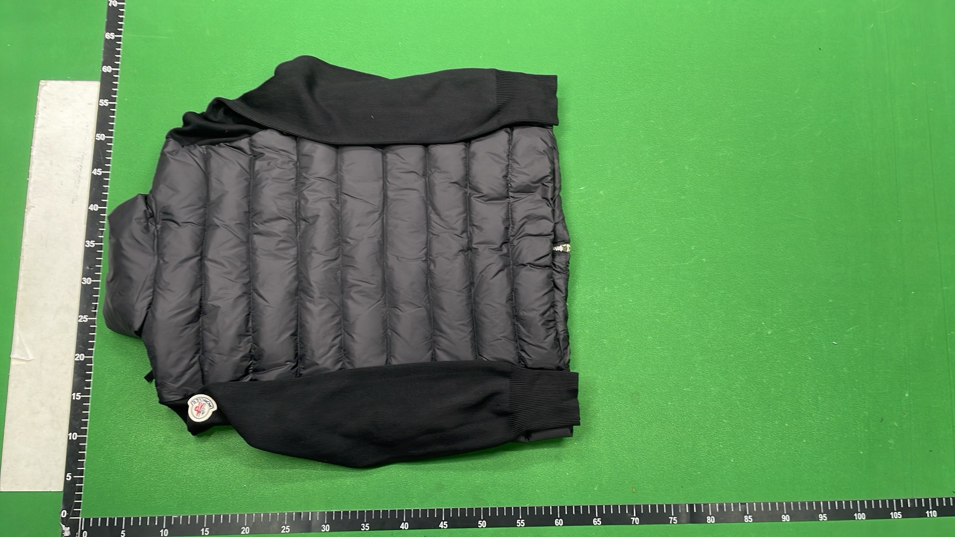 Moncler Lightweight Quilted Down Jacket in Black and Cream