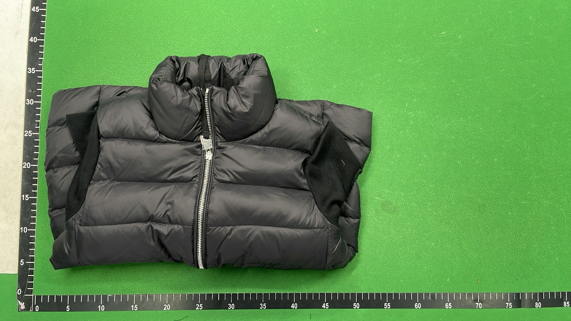 Moncler Lightweight Quilted Down Jacket in Black and Cream
