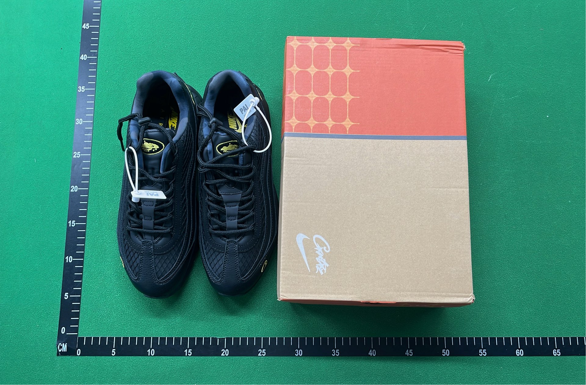 Corteiz x Air Max 95 Sneakers - Black, Purple, Olive & Yellow Accents
