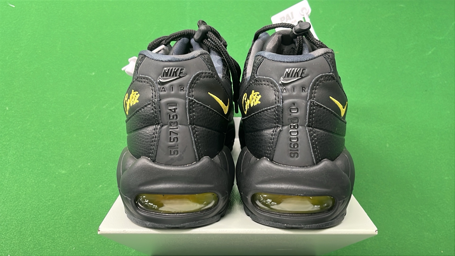 Corteiz x Air Max 95 Sneakers - Black, Purple, Olive & Yellow Accents